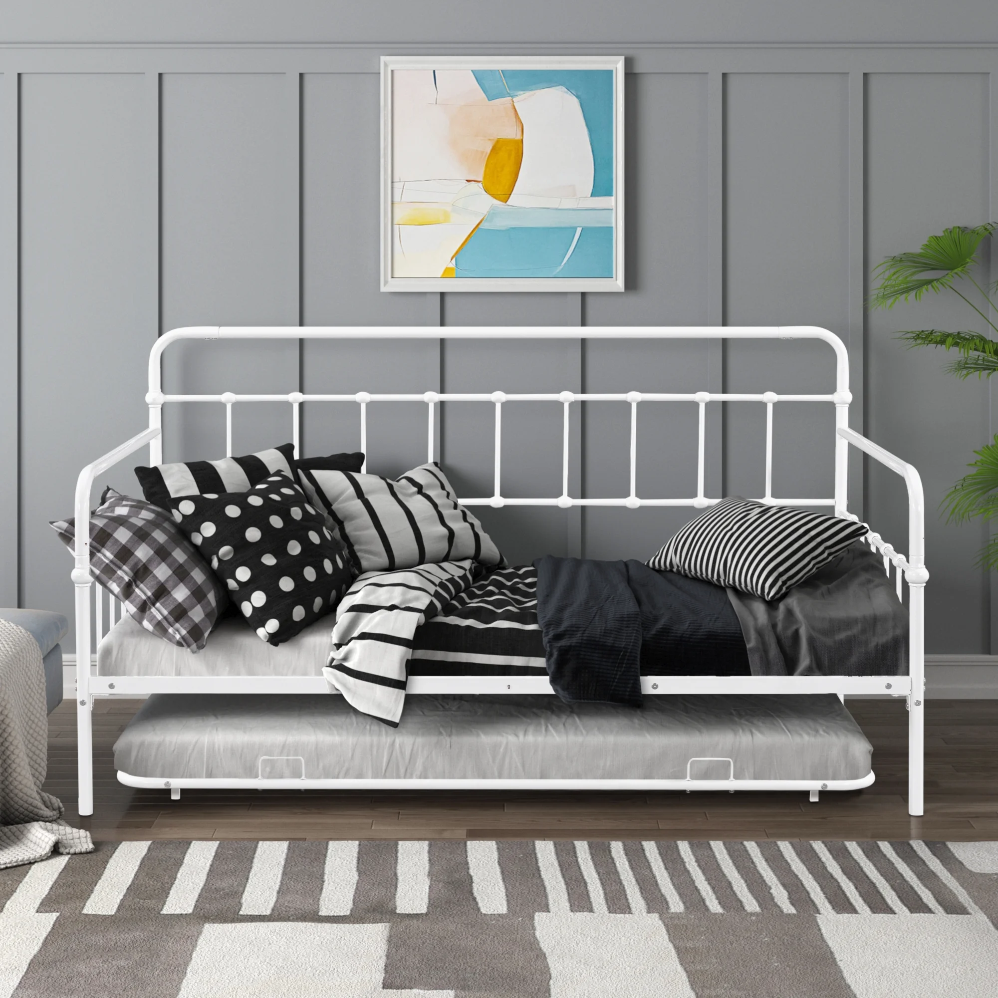 Metal Daybed with Trundle for Stylish and Functional Sleeping Solutions