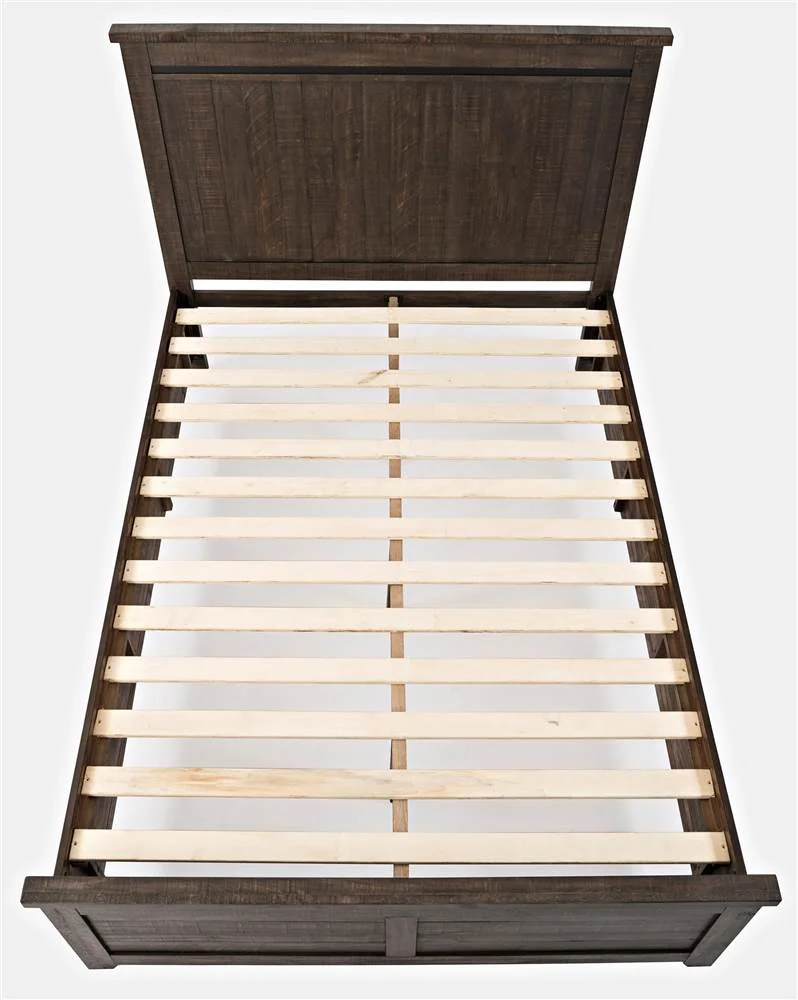 Jofran Madison County Rustic Reclaimed Pine Farmhouse King Panel Bed