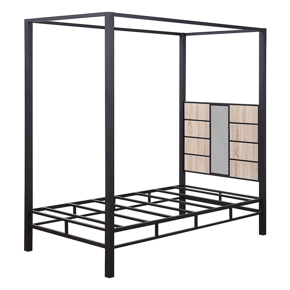 Acme Baara Twin Bed, Natural & Sandy Gray (1Set/2Ctn)