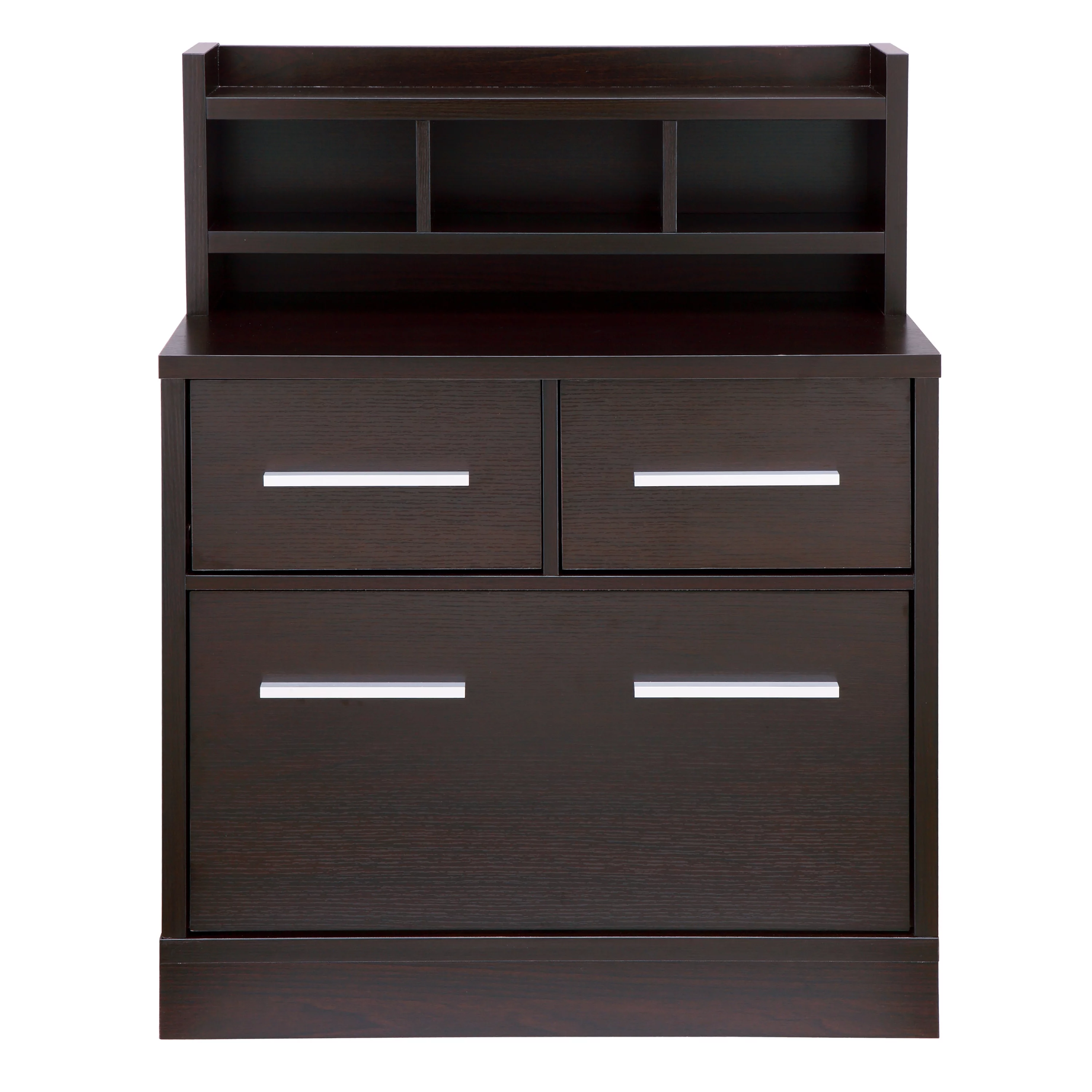 Elm 3-Drawer File Cabinet, Cappuccino