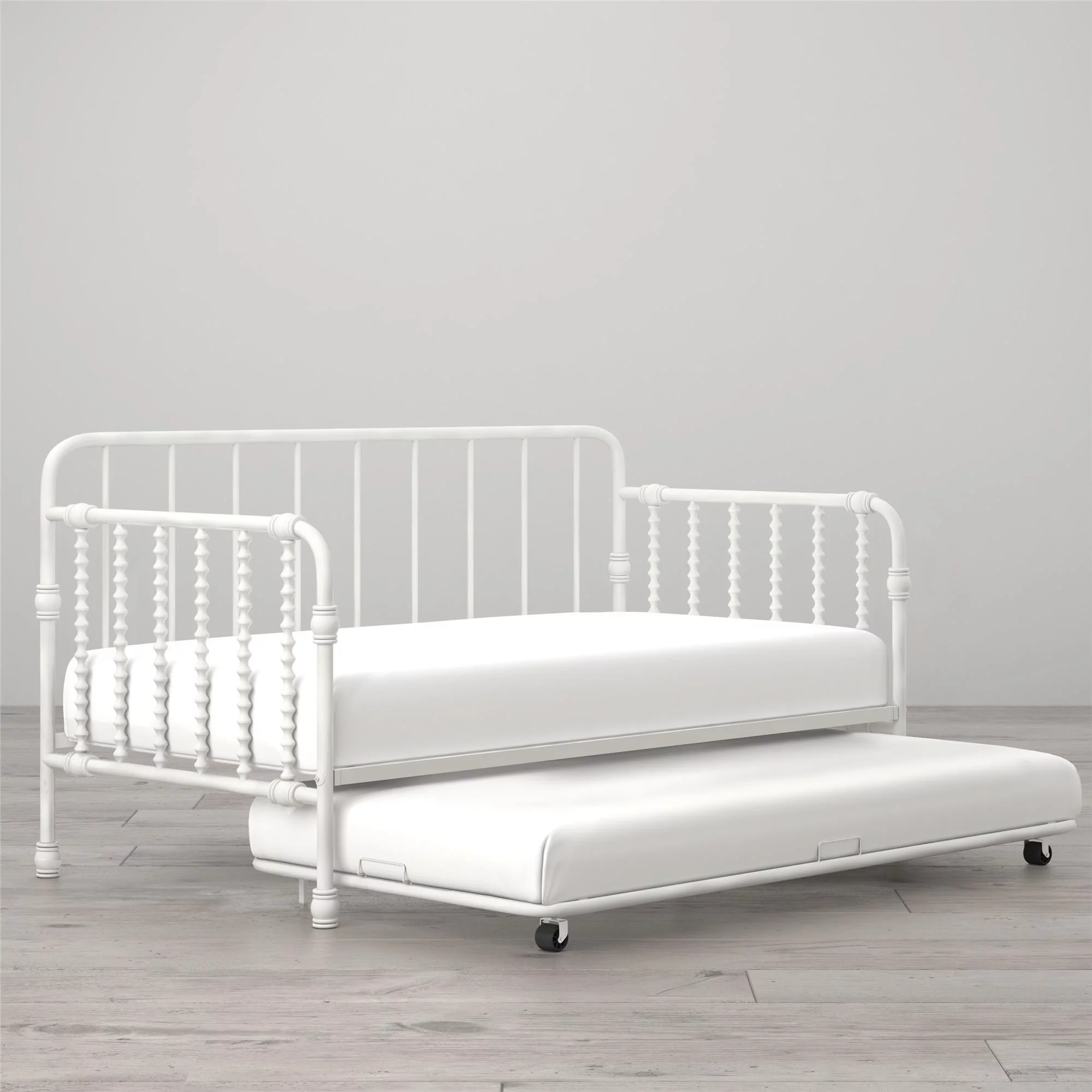 Little Seeds Monarch Hill Wren Metal Daybed with Trundle Twin, White