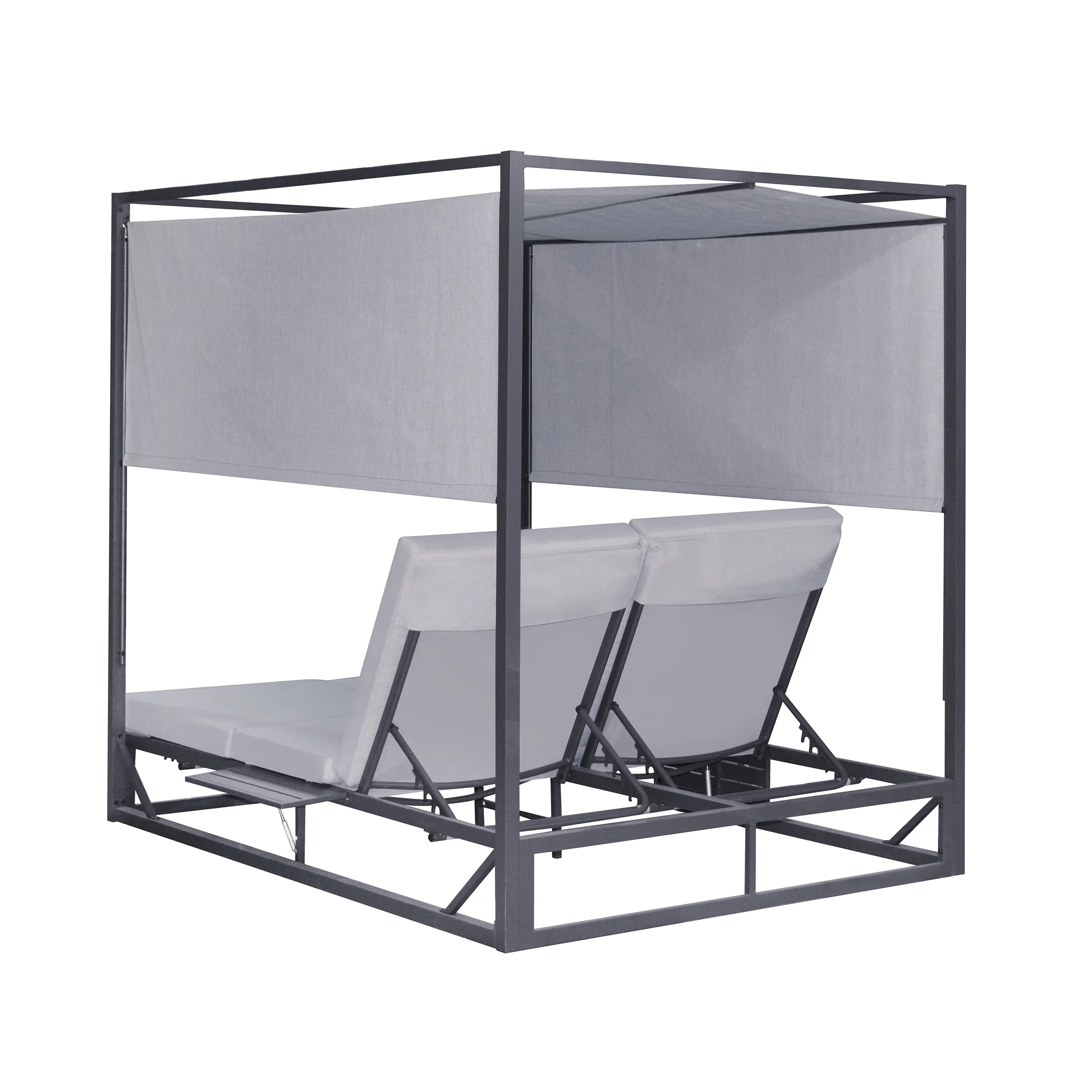 Deko Living  Outdoor Rectangular Patio Daybed, Gray