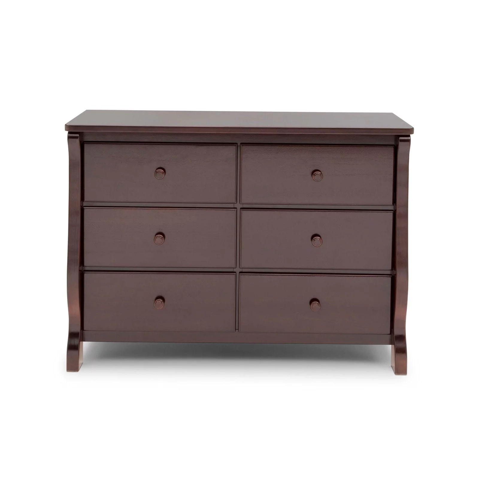 Delta Children Universal 6 Drawer Dresser, Greenguard Gold Certified, Black Cherry