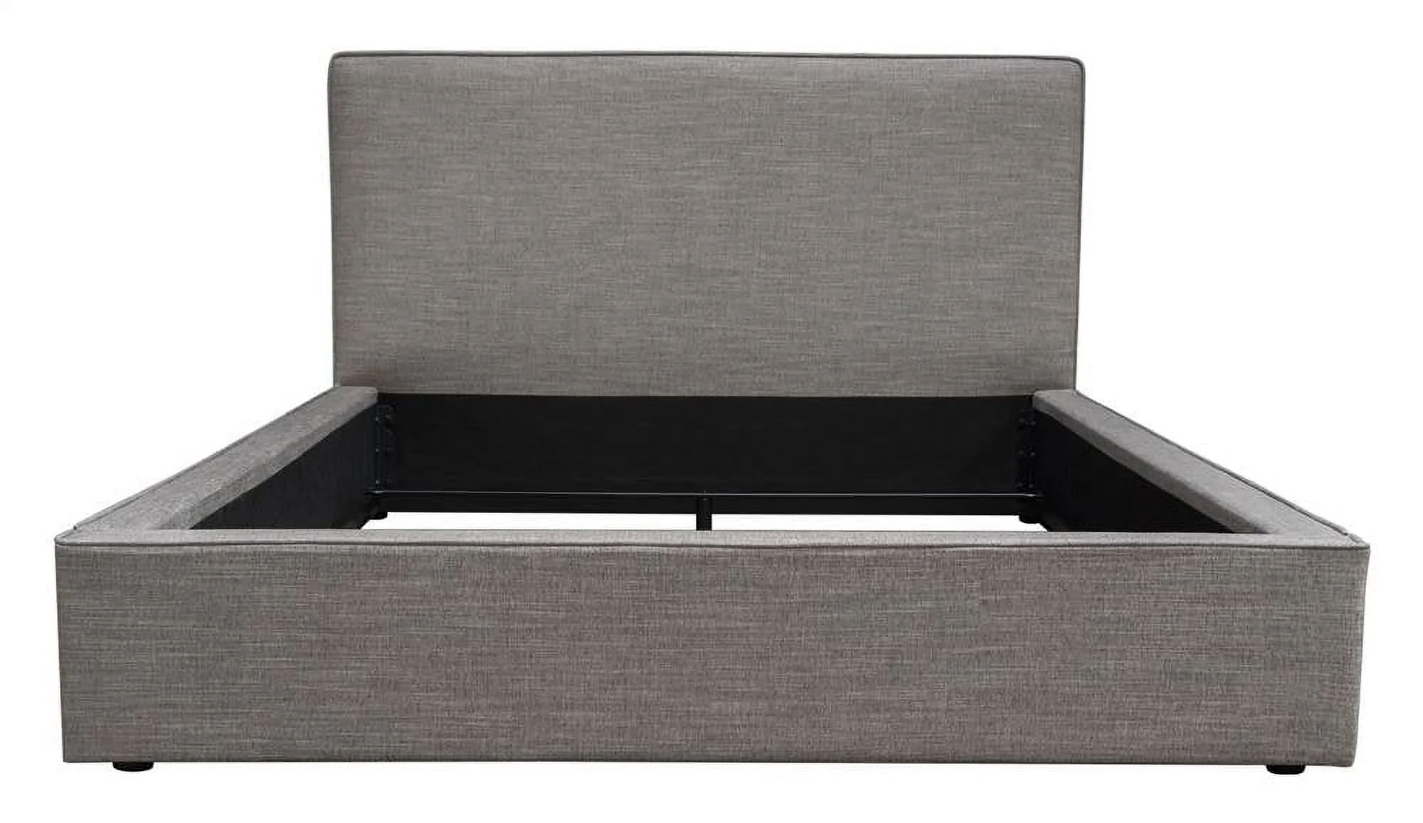 Diamond Sofa  43 in. Cloud Low Profile Eastern King Size Bed, Grey Fabric