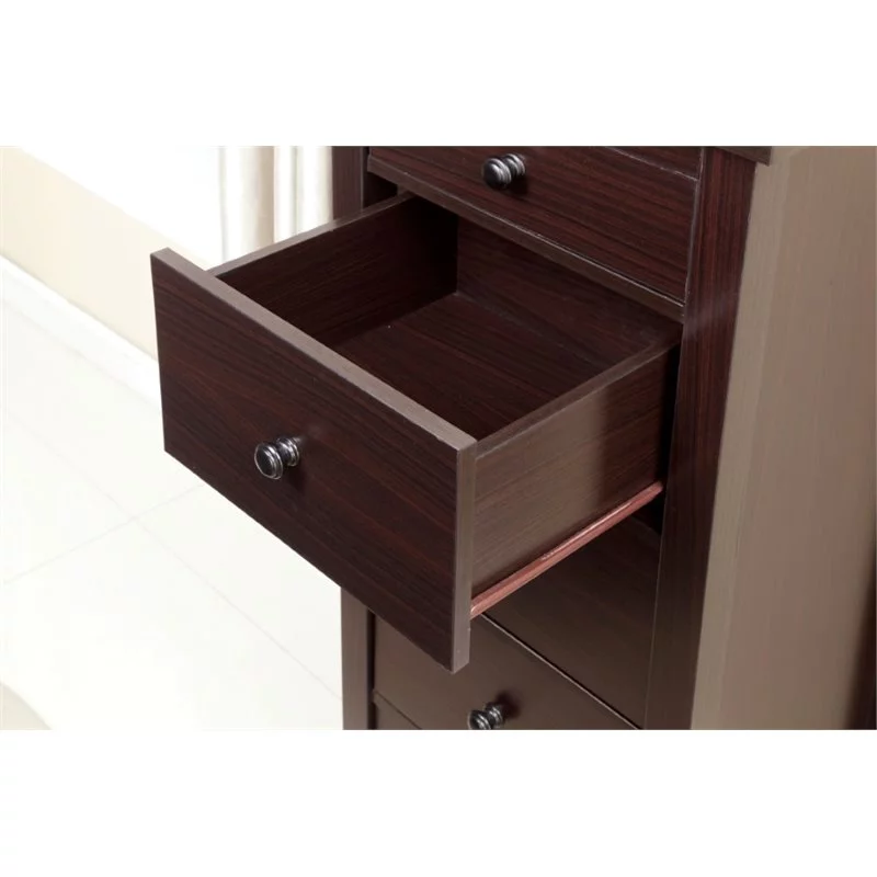 Furniture of America Weller Transitional Wood 5-Drawer Accent Chest in Espresso