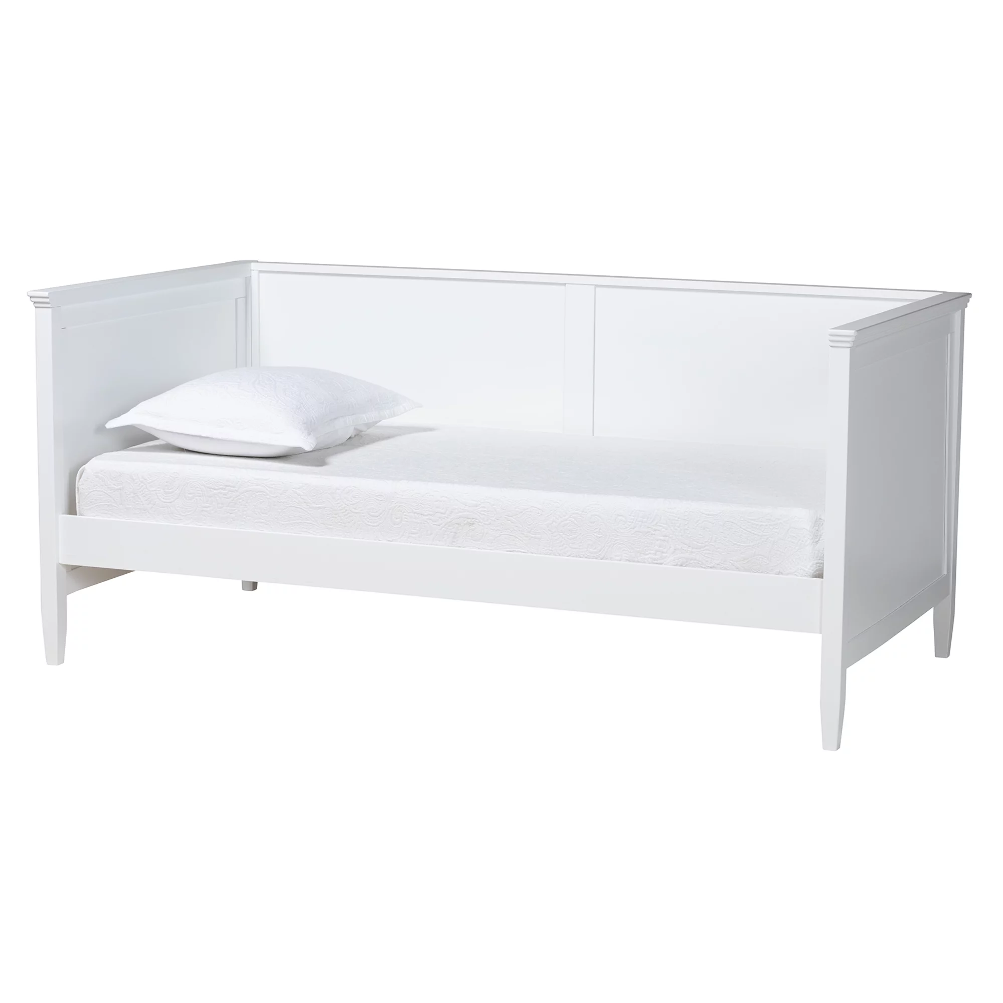 Baxton Studio Viva Classic and Traditional White Finished Wood Full Size Daybed