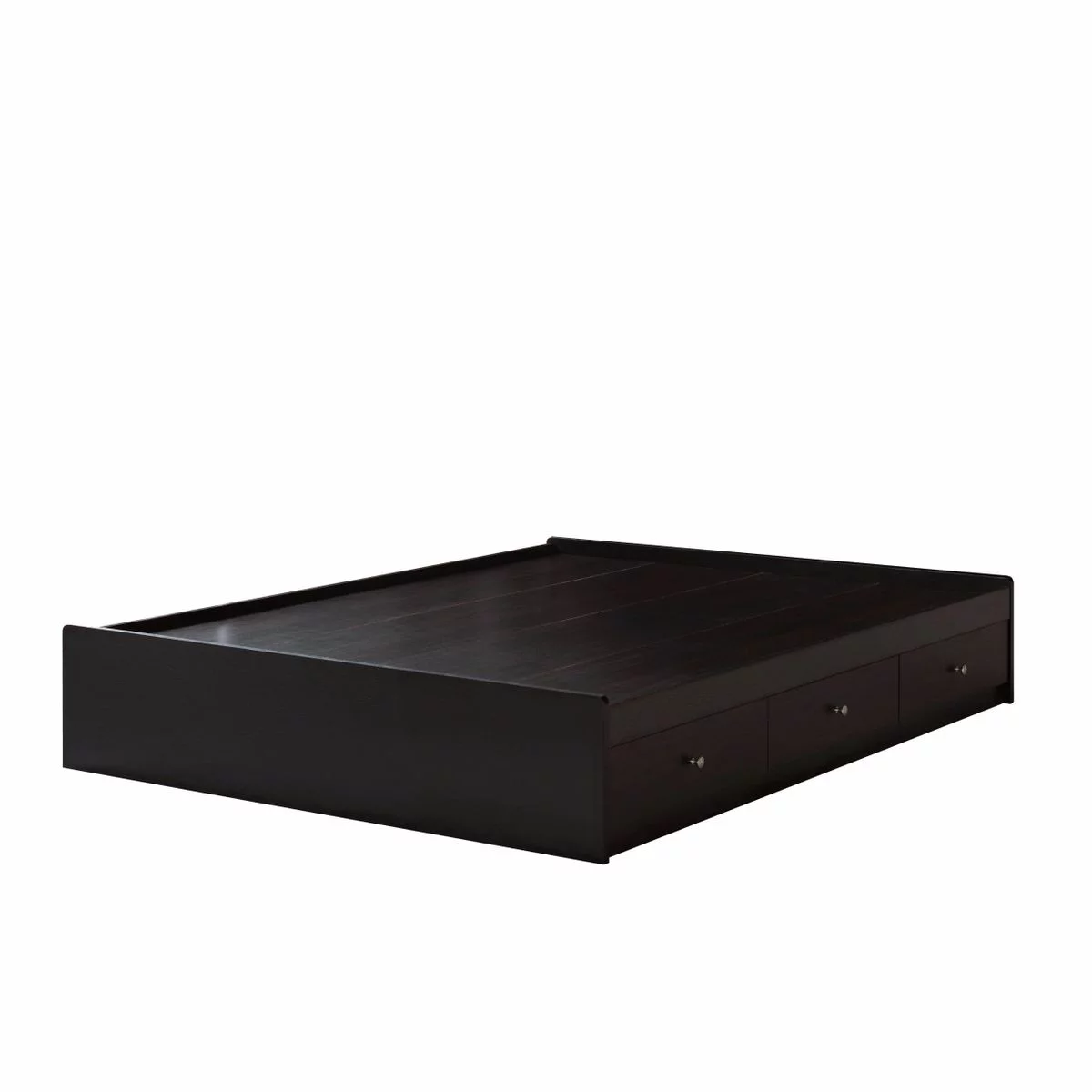 FC Design Twin Platform Storage Bed with 3 Drawers in Red Cocoa Finish
