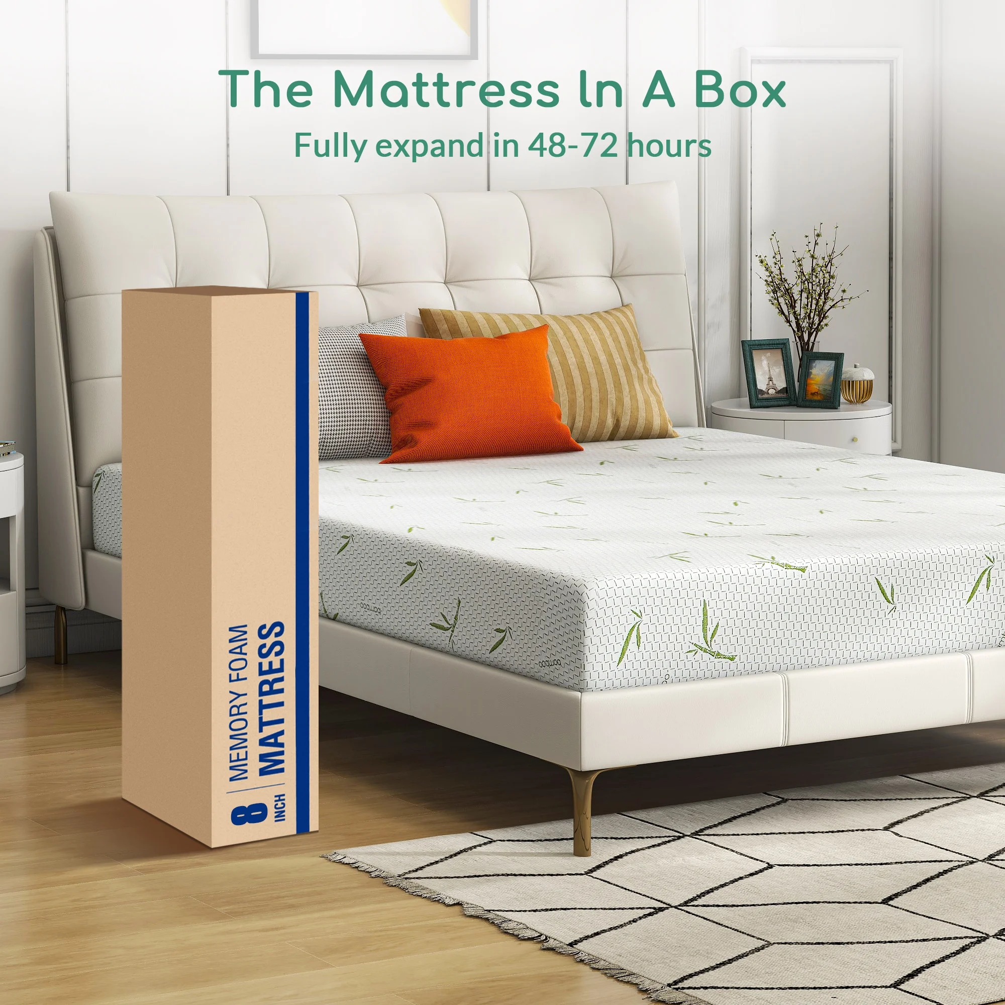 Airdown Twin Mattress, 6 inch Memory Foam Mattress in a Box for Back Support