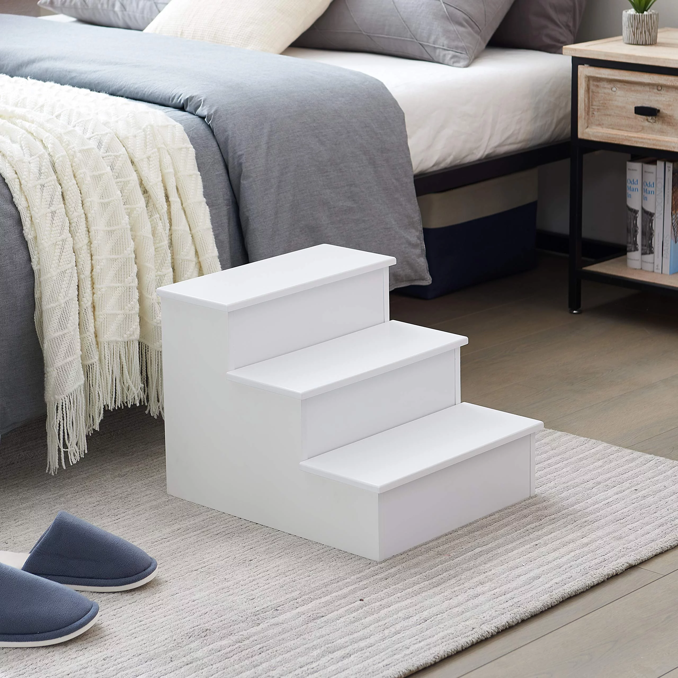 Kings Brand Furniture Wood 3-Step Stool 14