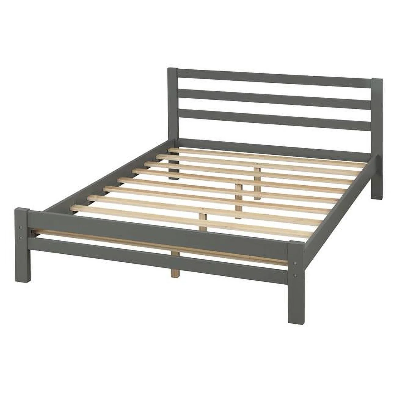 HomeRoots 33 x 55 x 76 in. Full & Double Size Gray Bed