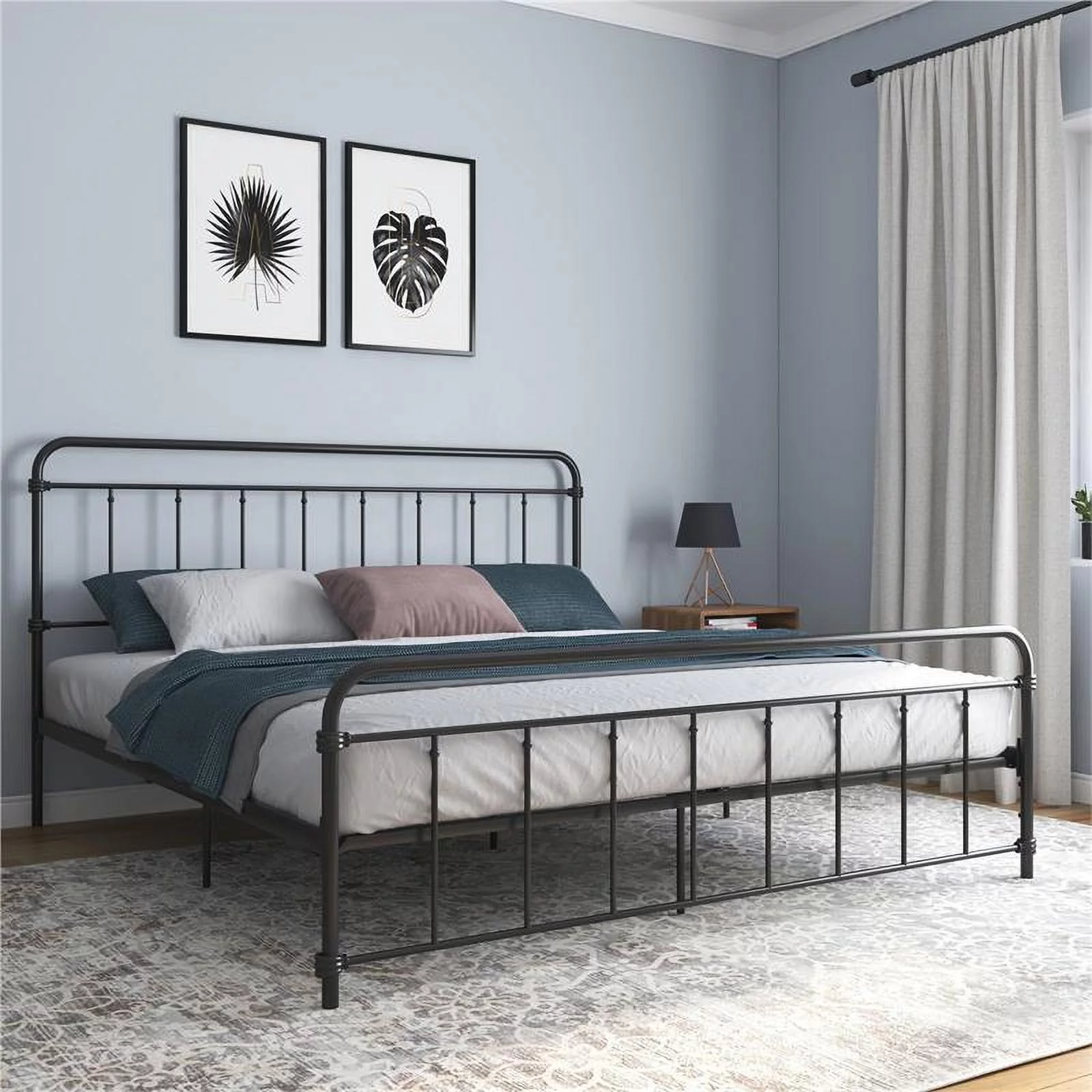 DHP Winston Metal Black Bed in King