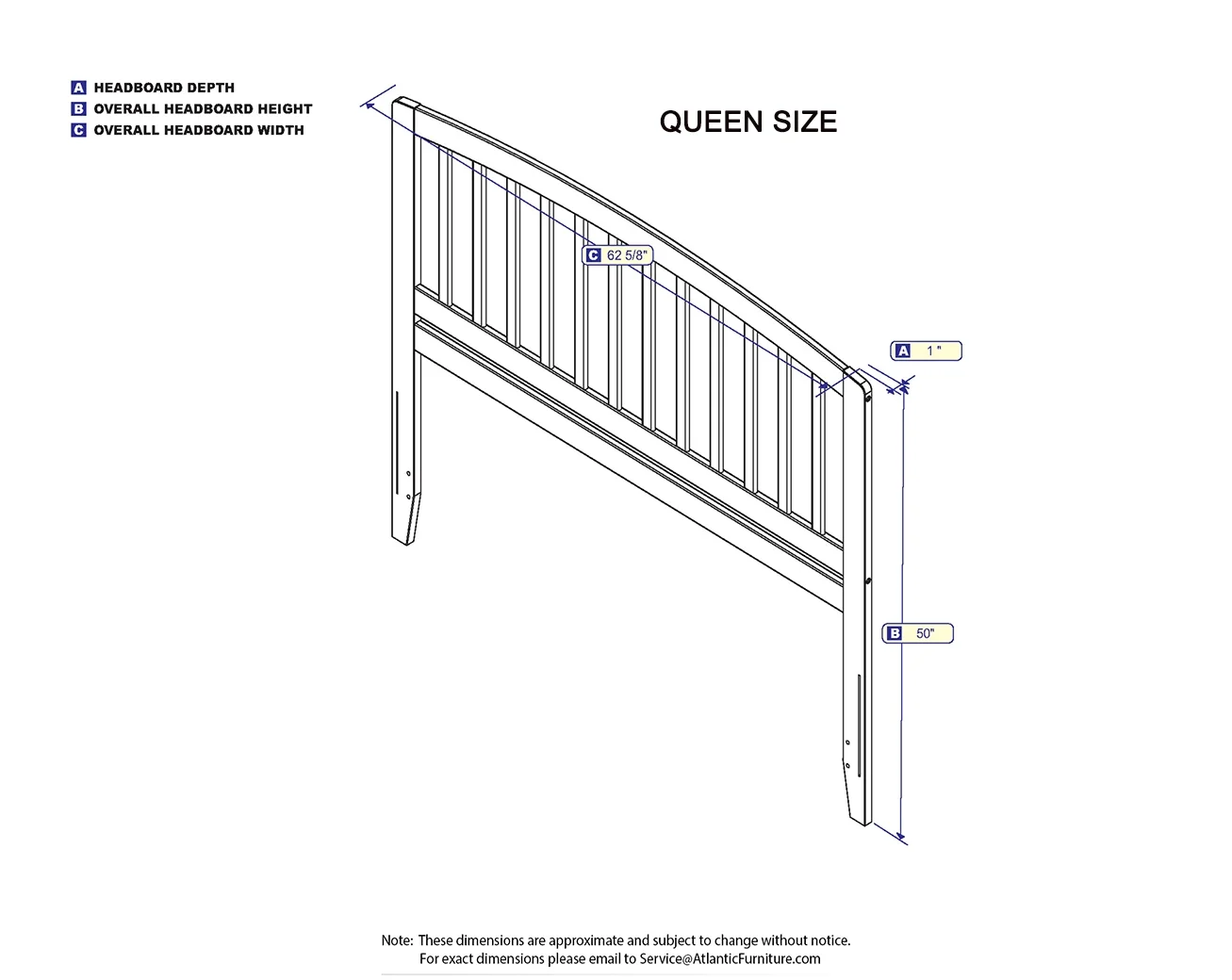Richmond Headboard Queen Grey