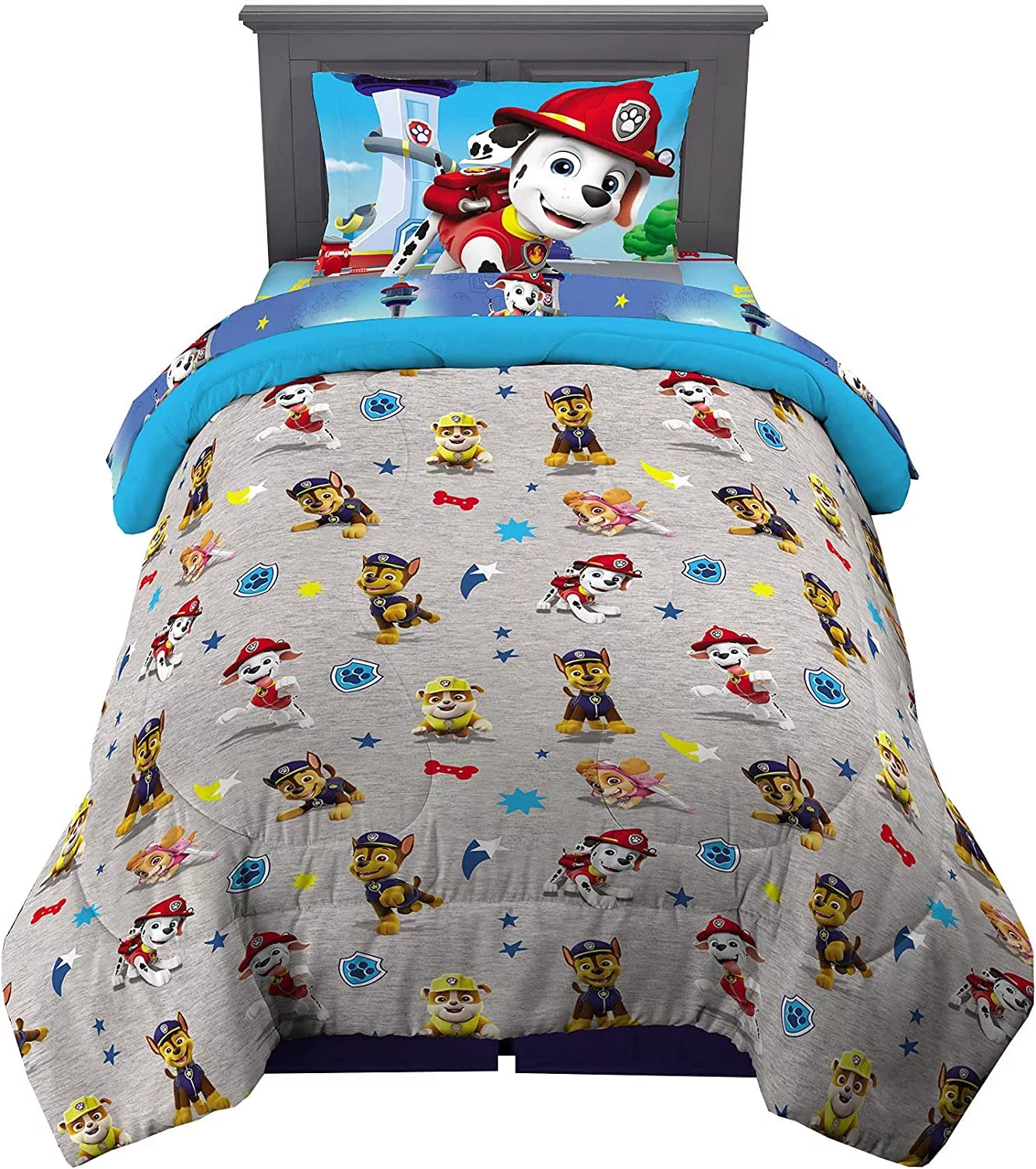 Paw Patrol Kids Bedding 4 Piece Twin Comforter and Sheet Set