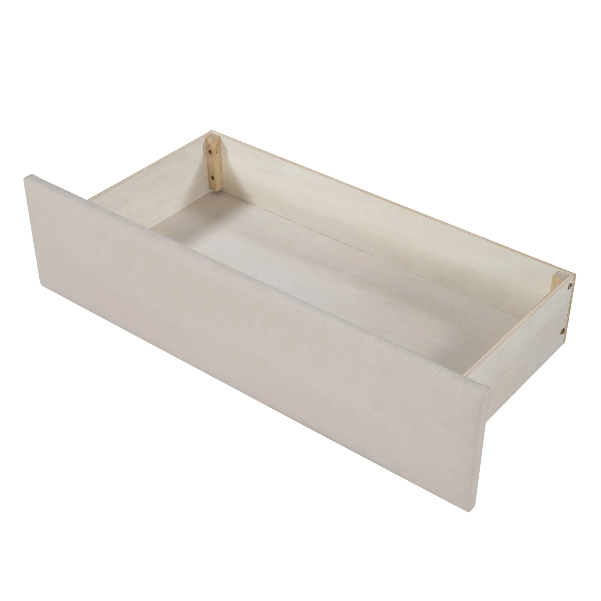 Nestfair  Twin Size Upholstered Daybed with Drawers Beige