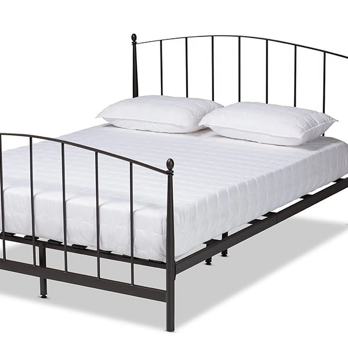 Baxton Studio Lana Black Finished Metal Queen Size Platform Bed