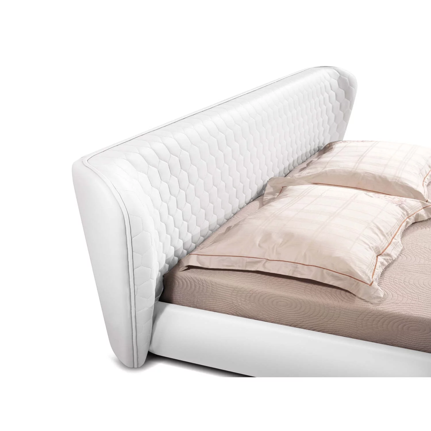 Casabianca Home Agoura king storage bed in white pu leather.