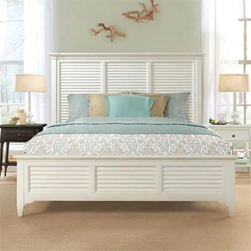 Riverside Furniture Myra King Panel Bed in Paperwhite