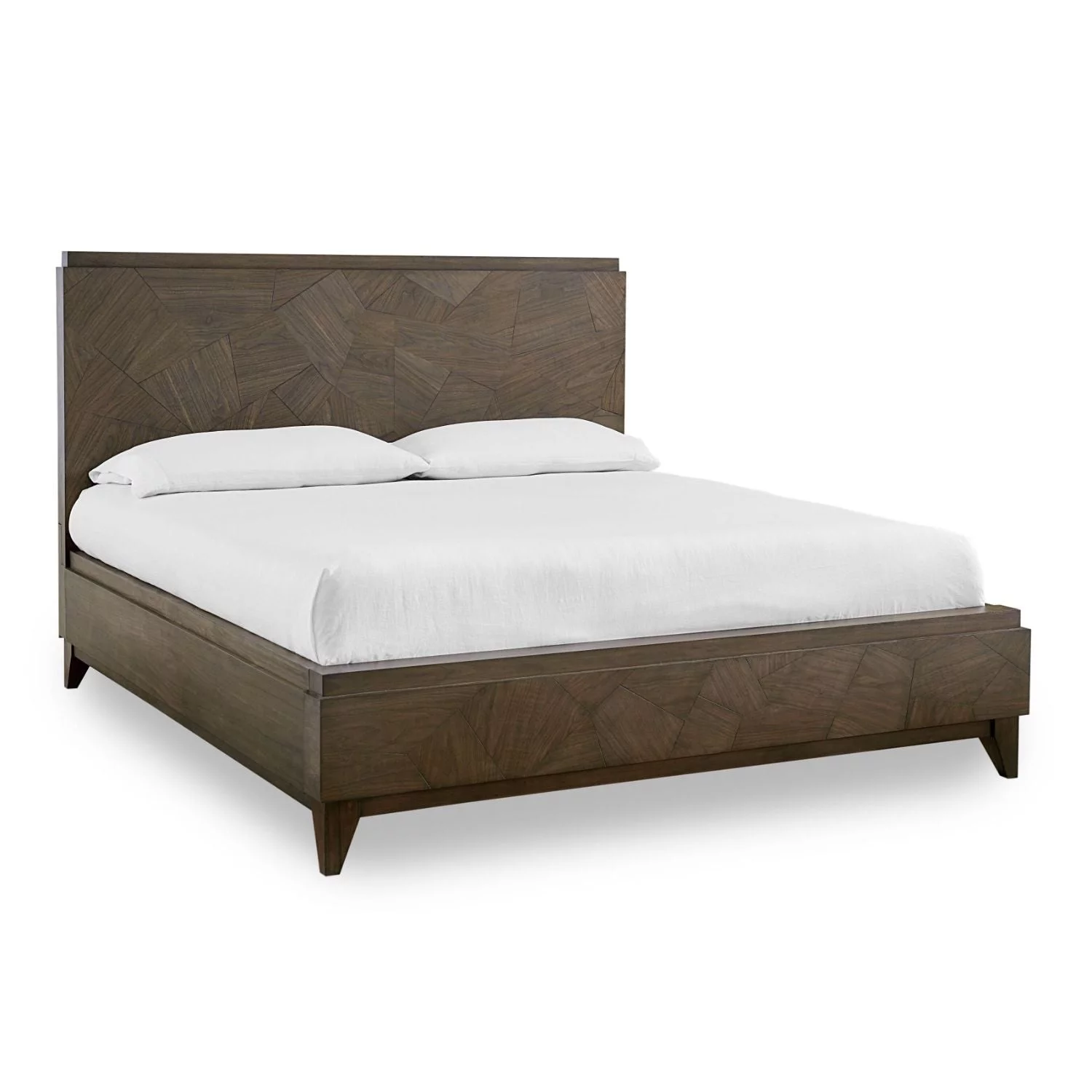 Modus Broderick 4PC King Panel Bedroom Set in Wild Oats Brown