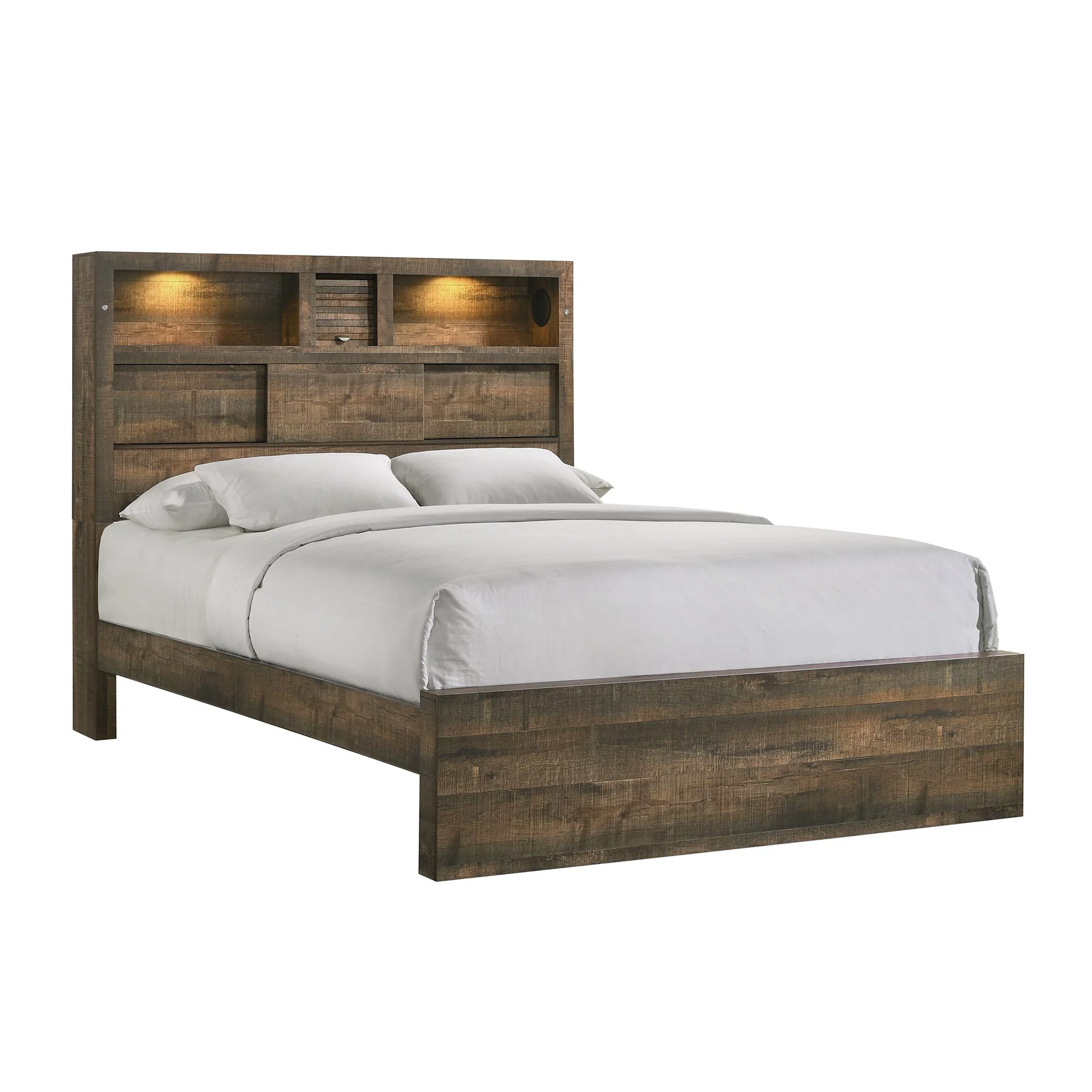 Picket House Furnishings Beckett Queen Bookcase Panel 3 Pieces Bedroom Set with Music