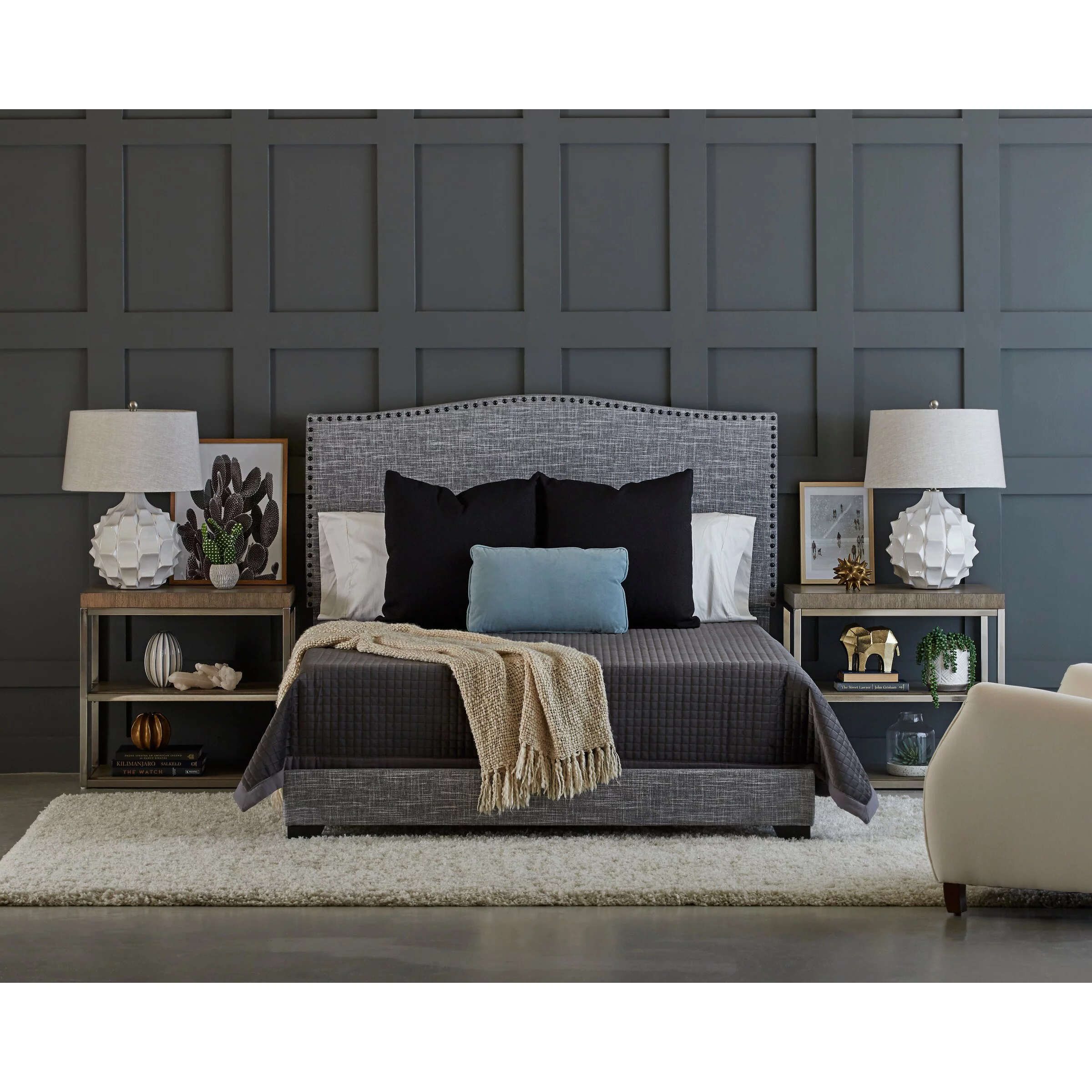 Avenue 405 Bellamy Upholstered Bed King
