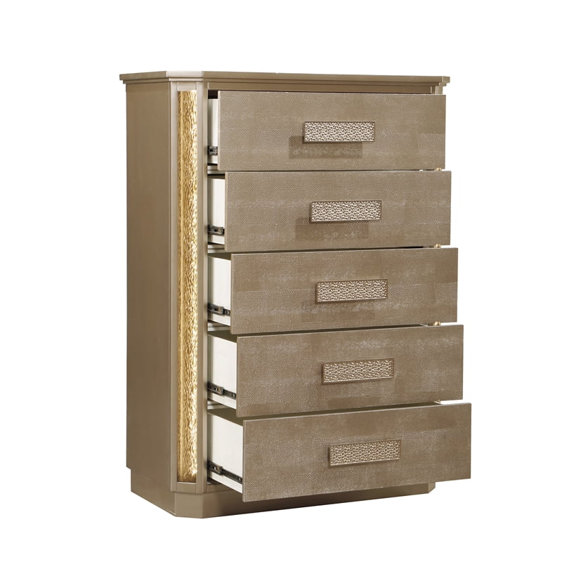 Medusa Modern Style Copper & Gold Finish Chest made with Wood