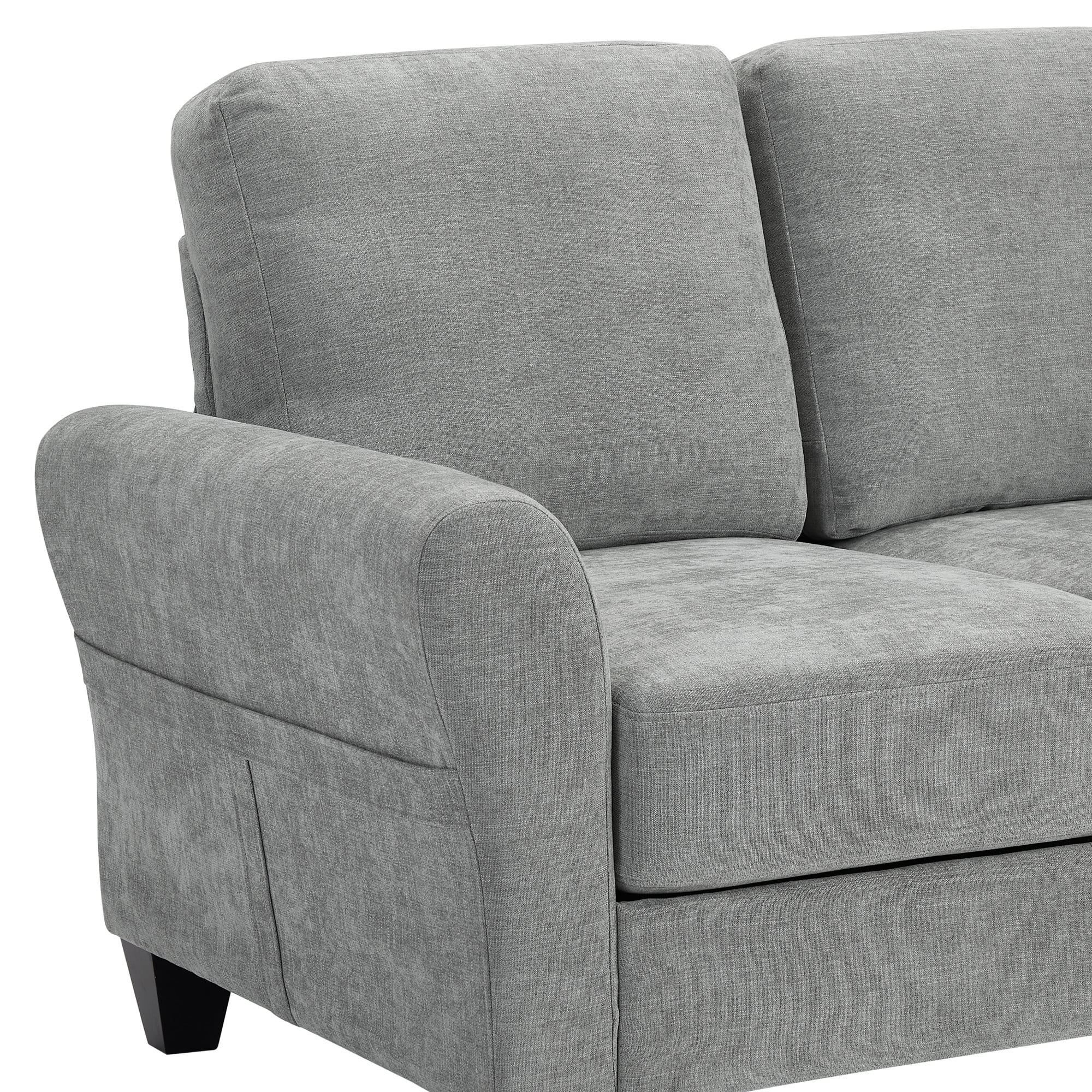 Naperville Loveseat with USB and Storage Pockets, Dove Grey