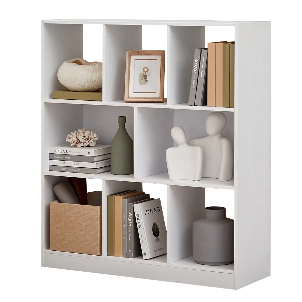 VASAGLE 8-Cube Storage Organizer Bookcase Book Shelf Storage Cabinet White