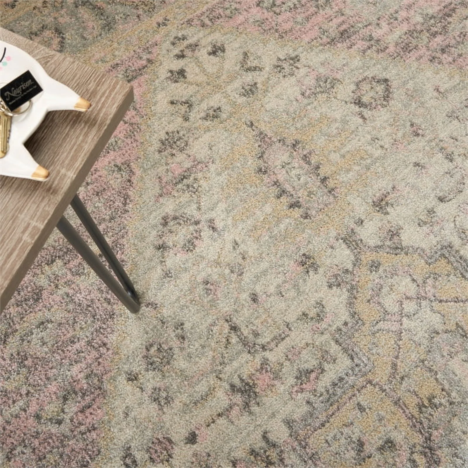 Nourison Tranquil Persian Ivory/Pink 5'3