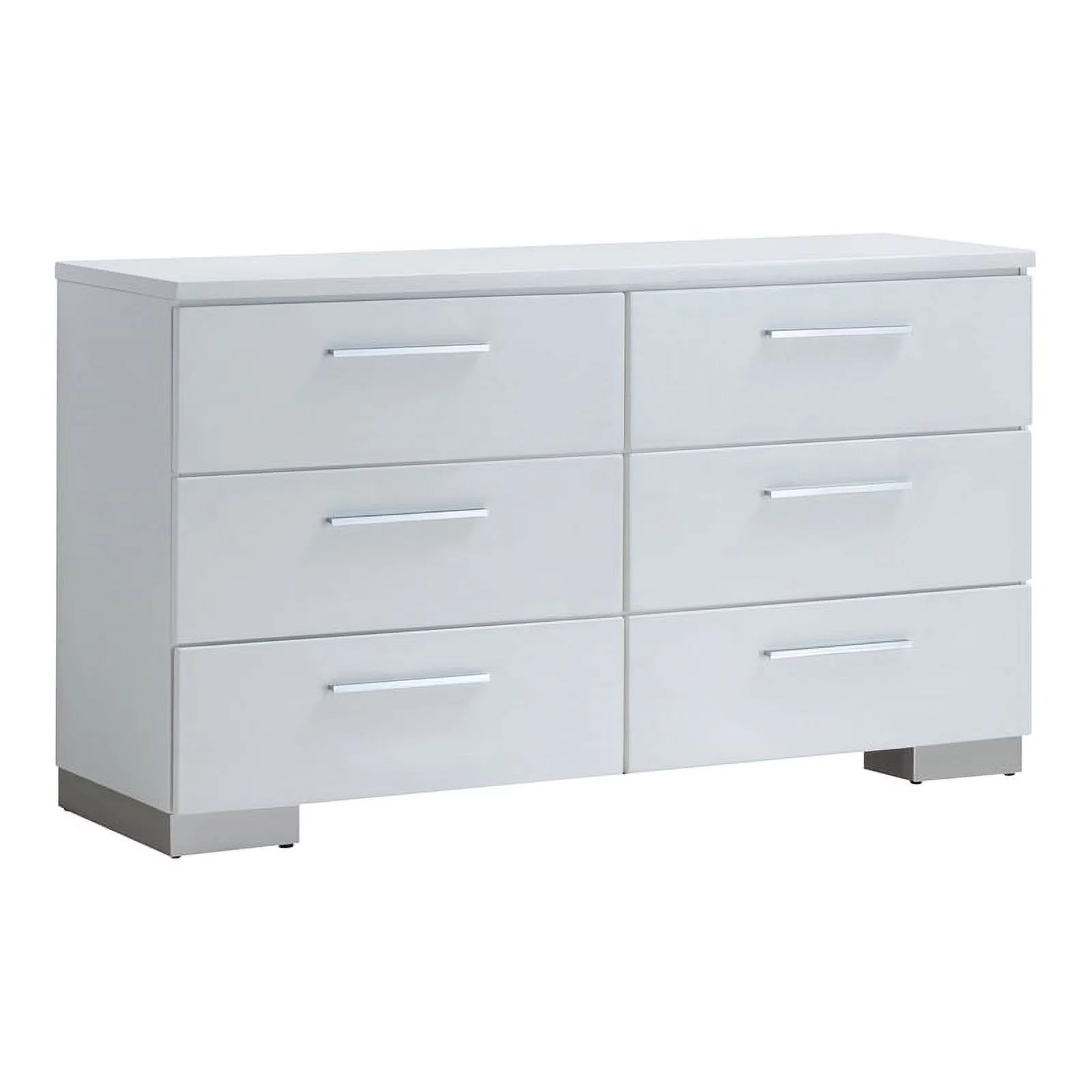 Furniture of America Krister Contemporary Wood 6-Drawer Dresser in White