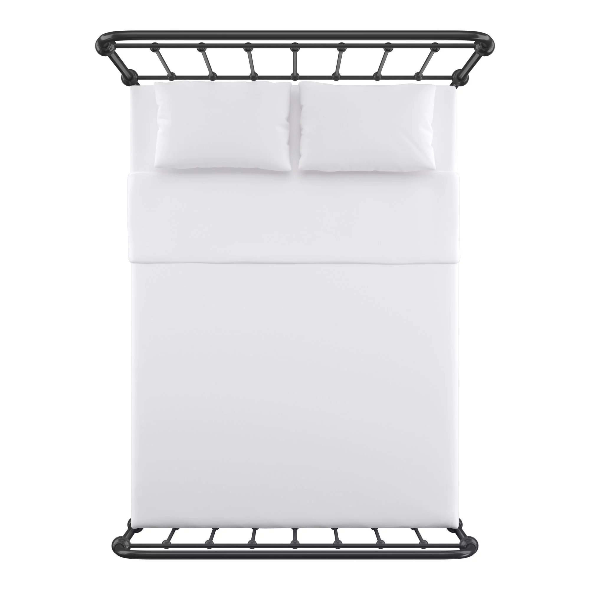 Weston Home Nottingham Metal Queen Bed, Antique Black