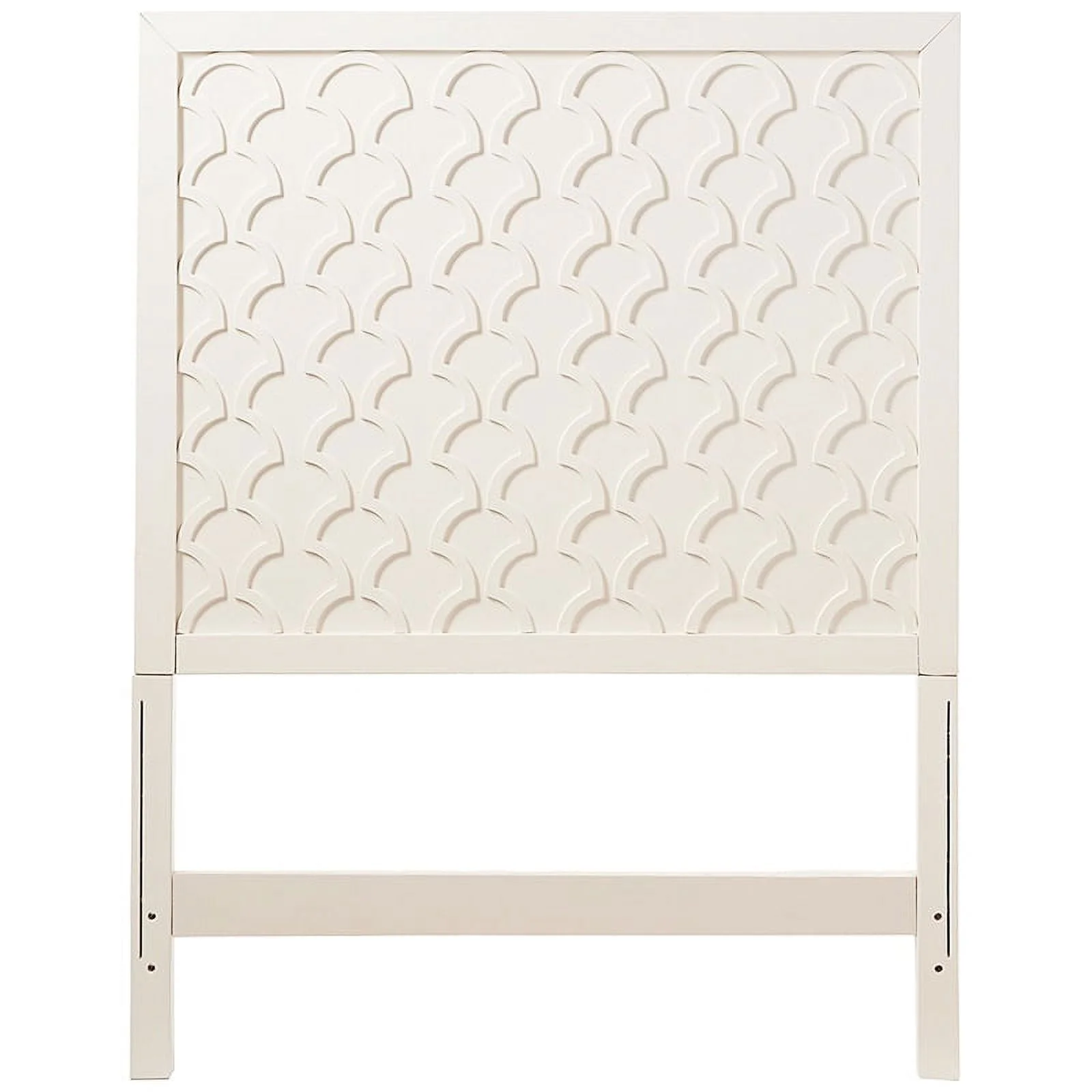 My Home Furnishings Amanda Twin Panel Headboard in Creamy White