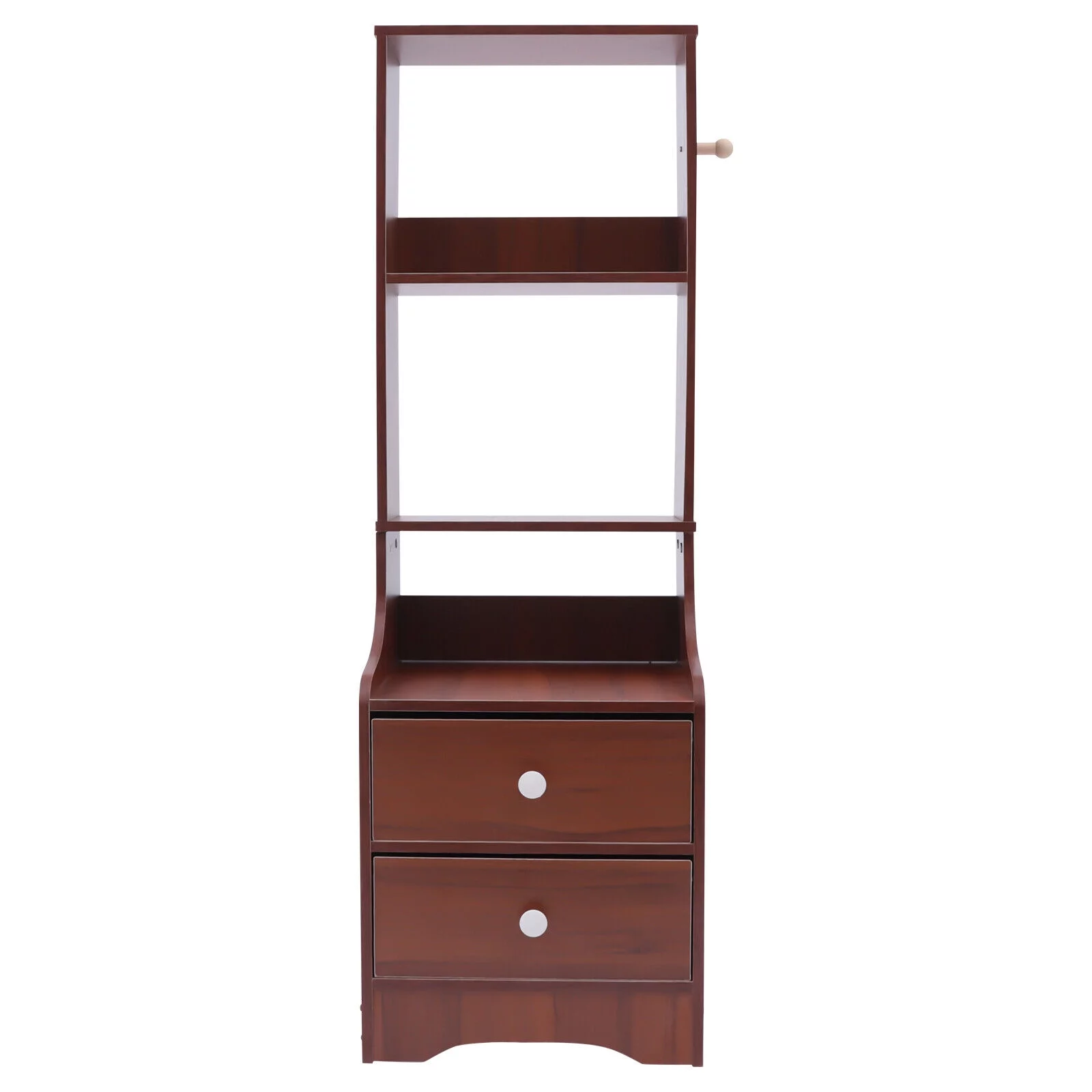 Modern Nightstand with 2 Drawers Tall Bed End Table Dresser Table for Bedroom