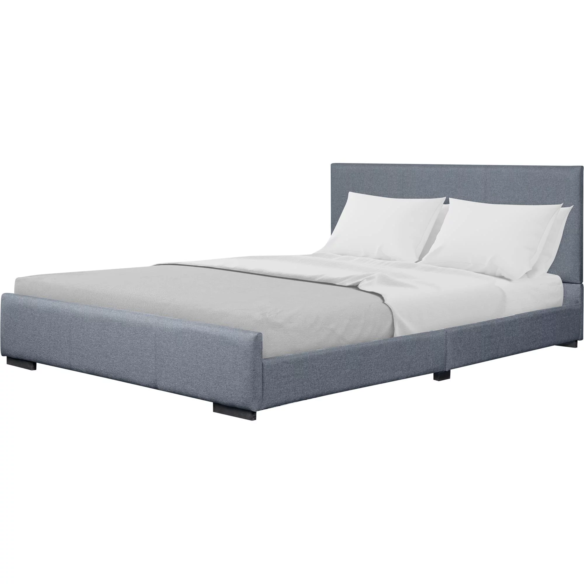 Camden Isle Abbey Platform Bed | Upholstered | Low Profile | King, Gray