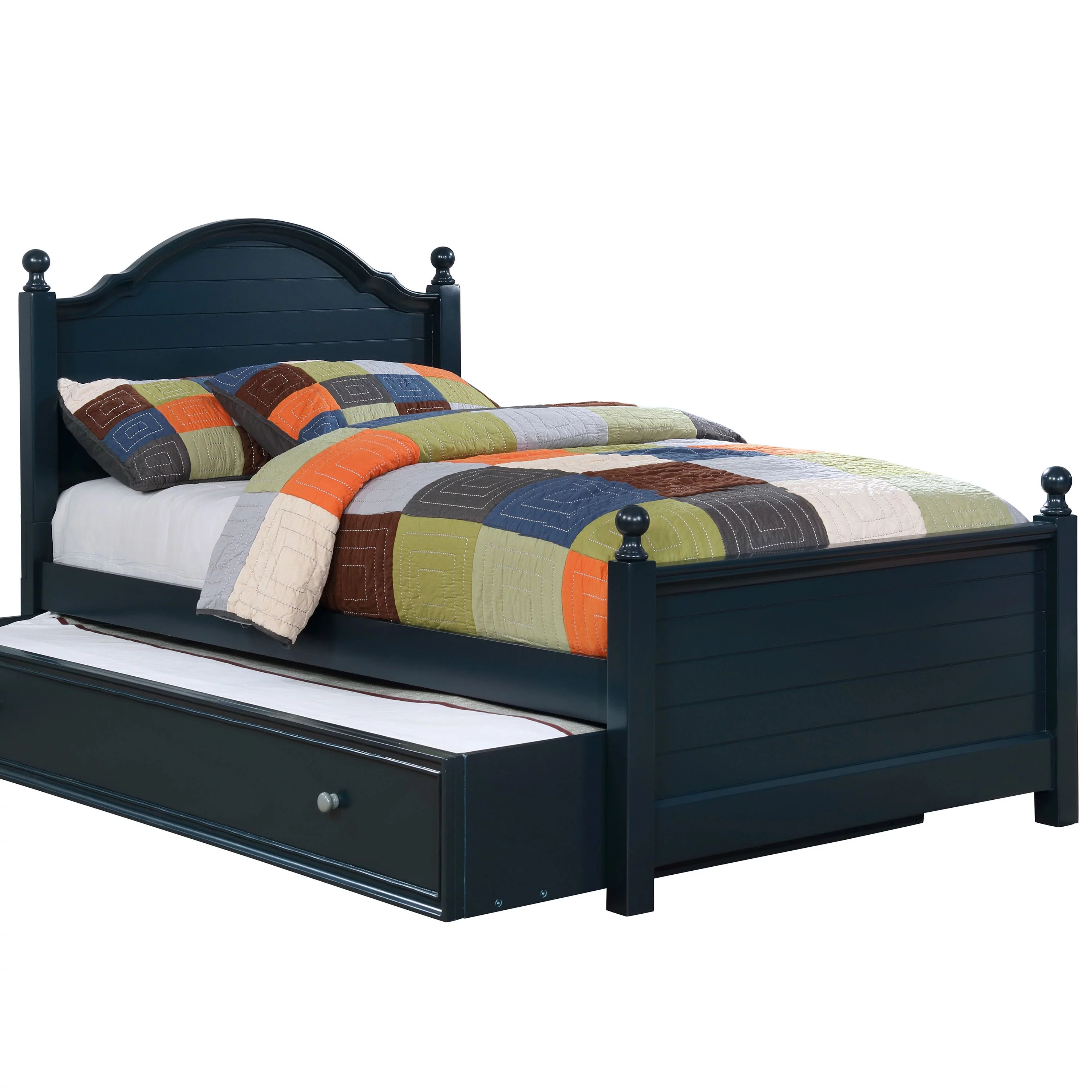 Furniture of America Taylor Transitional Wood Platform Bed, Twin, Blue