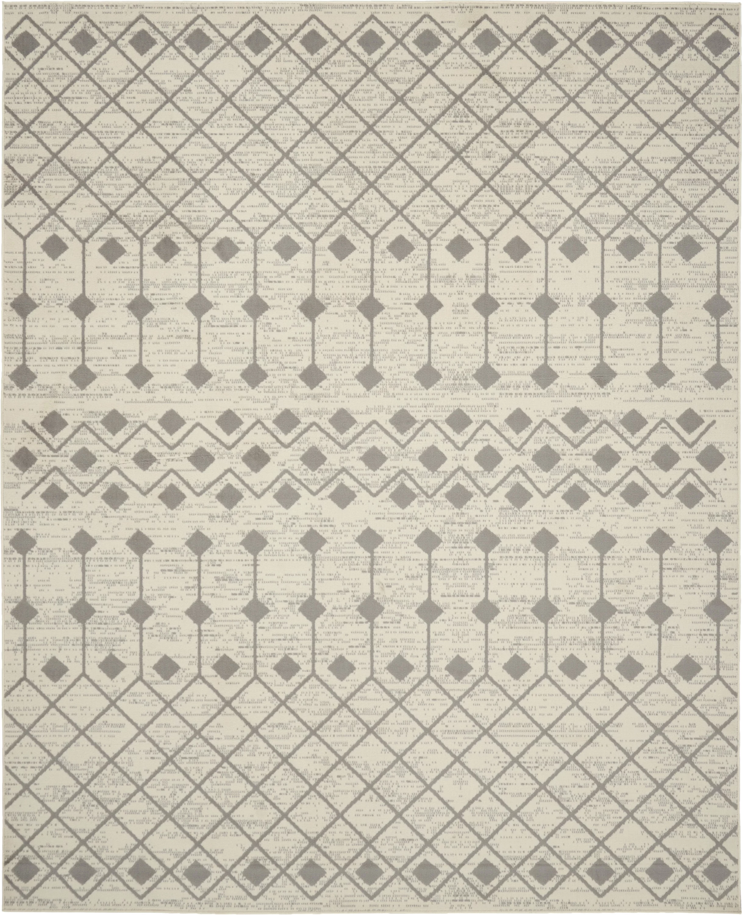 Nourison Grafix Moroccan Ivory/Grey 7'10