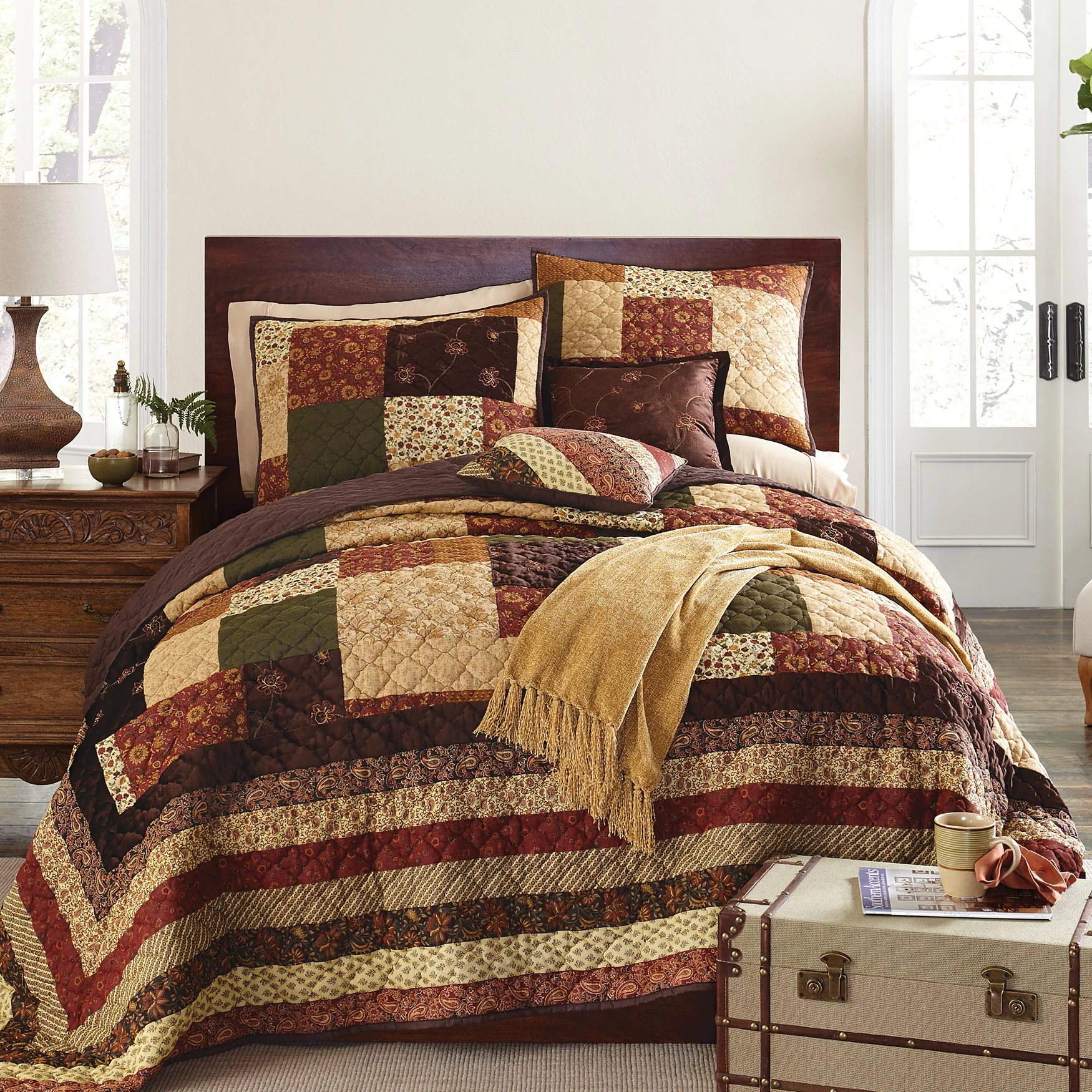 Brylanehome Salem Harvest Bedspread - King, Brown Multi