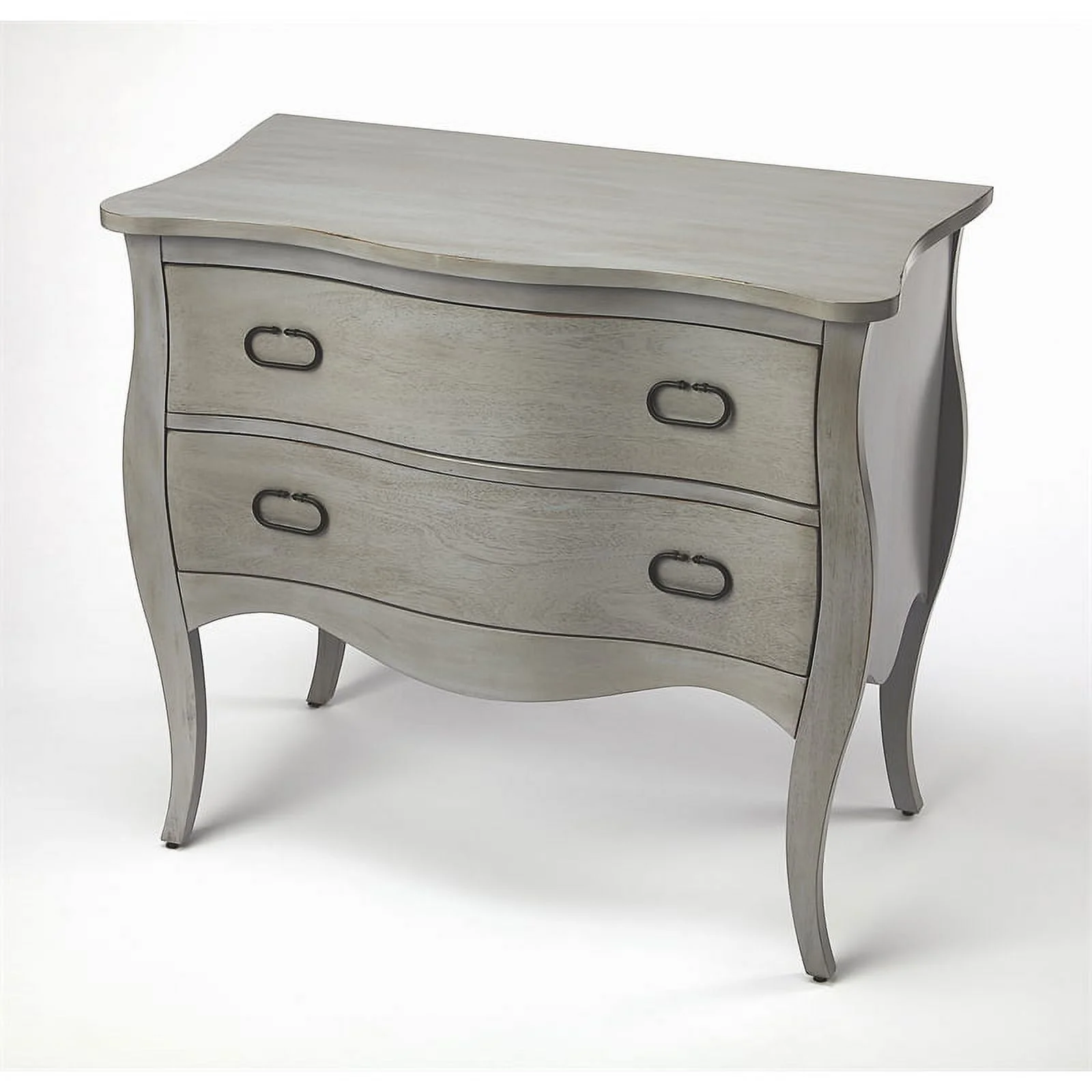 Beaumont Lane Mastercrafted 2-Drawer Chest in Gray