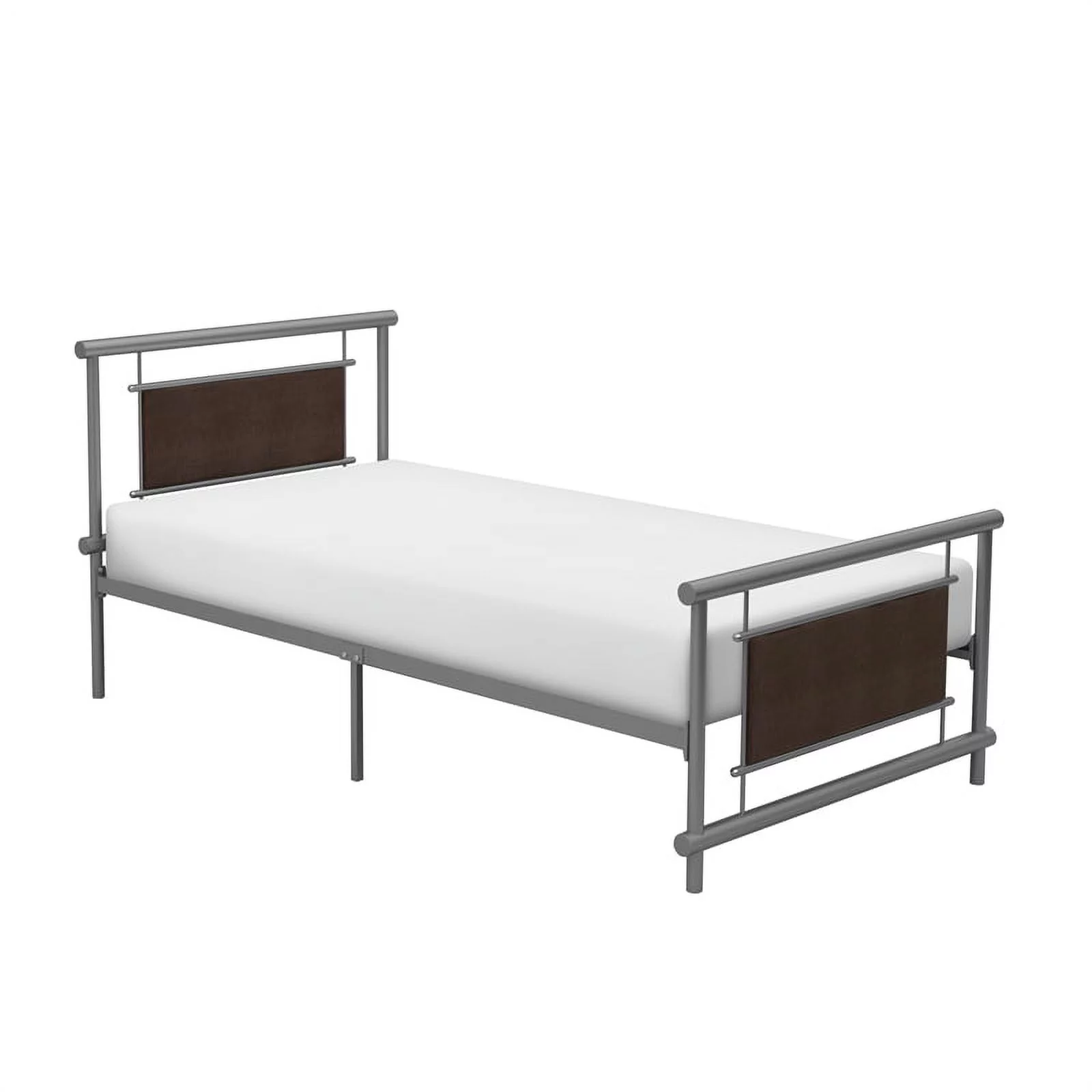 Lexicon Gavino Twin Metal Platform Bed in Gray