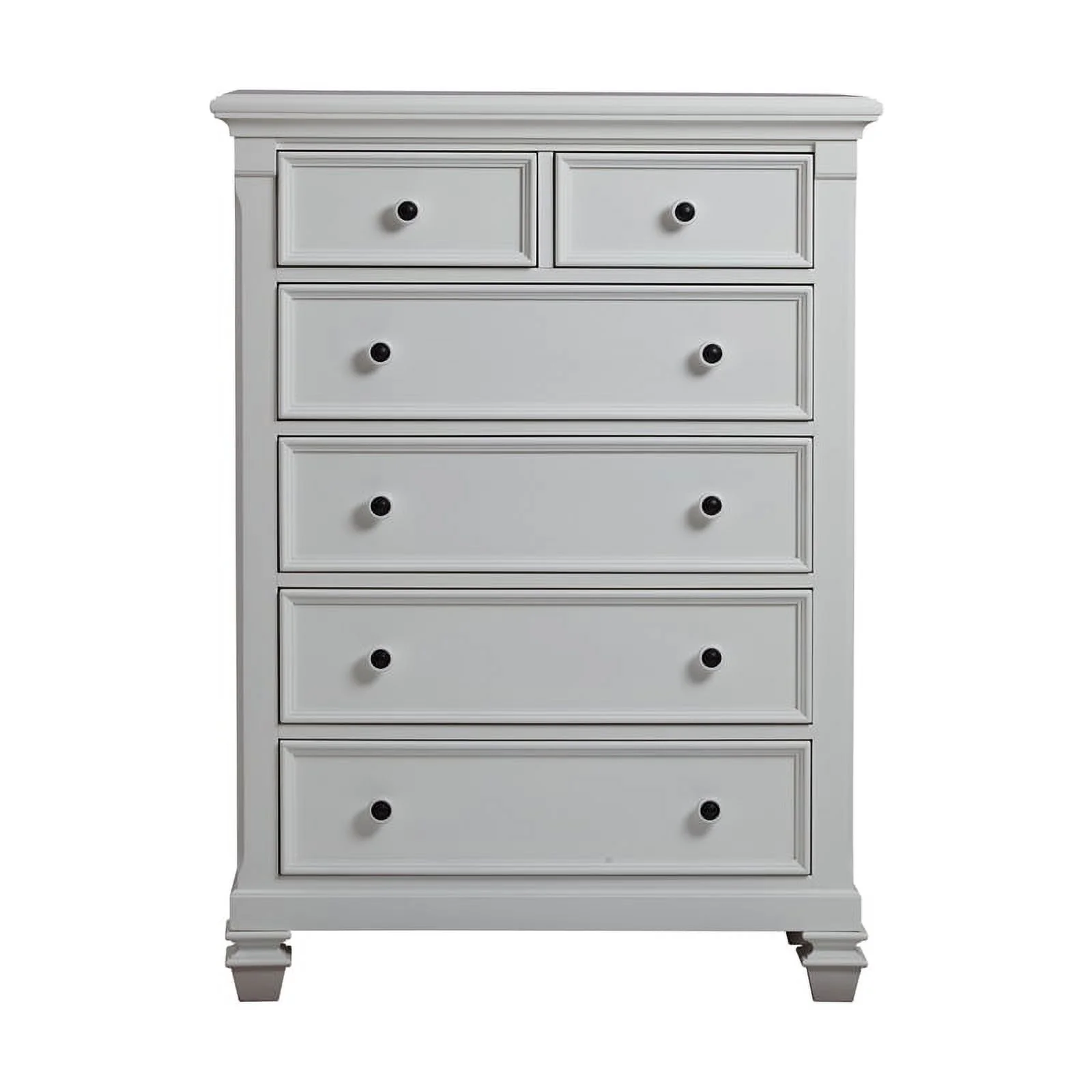 Pemberly Row 6-Drawer Traditional Wood Chest in Pure White Finish