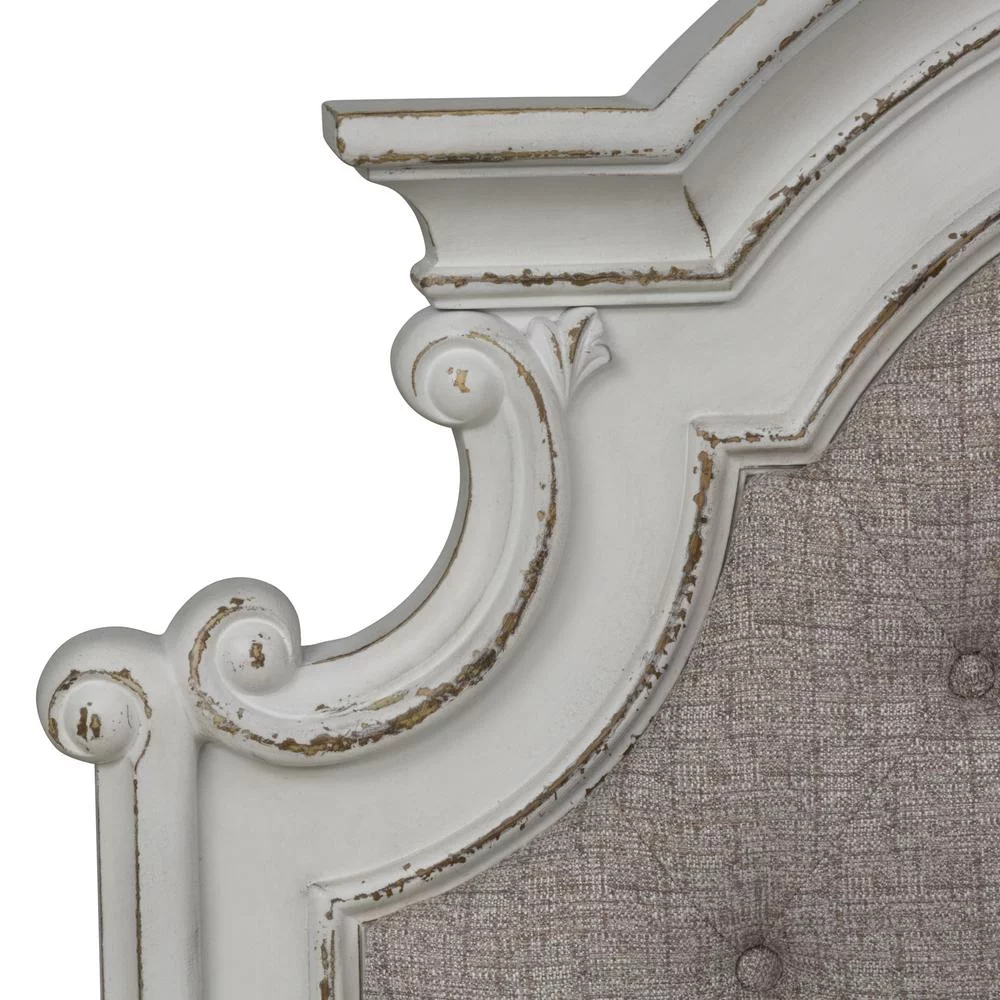 Magnolia Manor White Twin Uph Panel Headboard