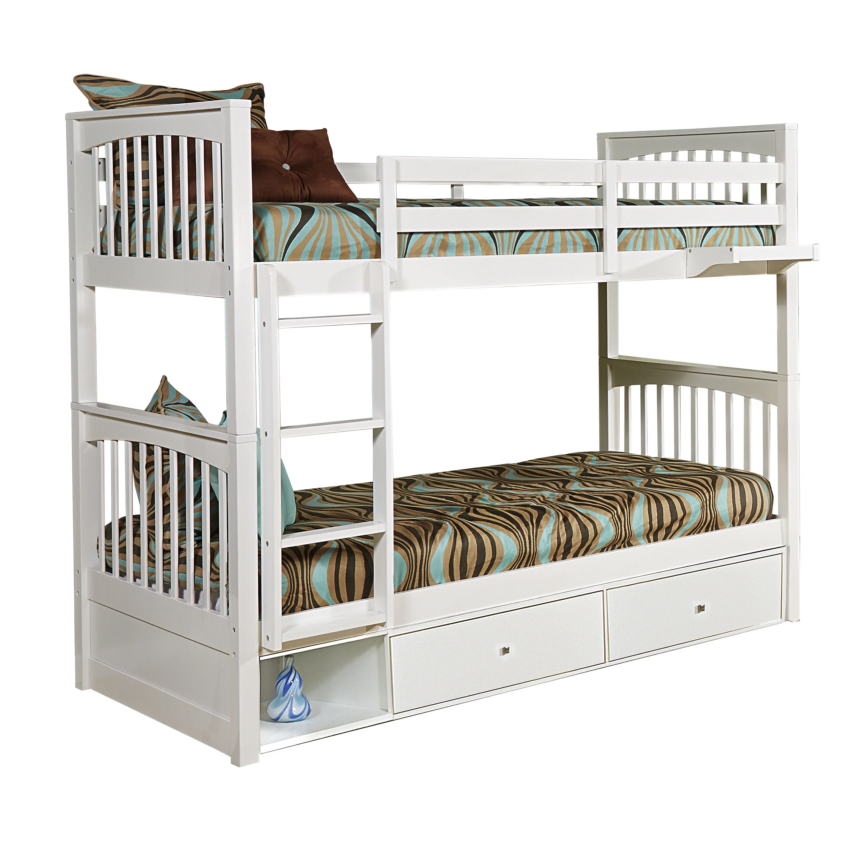 Hillsdale Pulse Twin Bunk Bed with Storage, Multiple Colors