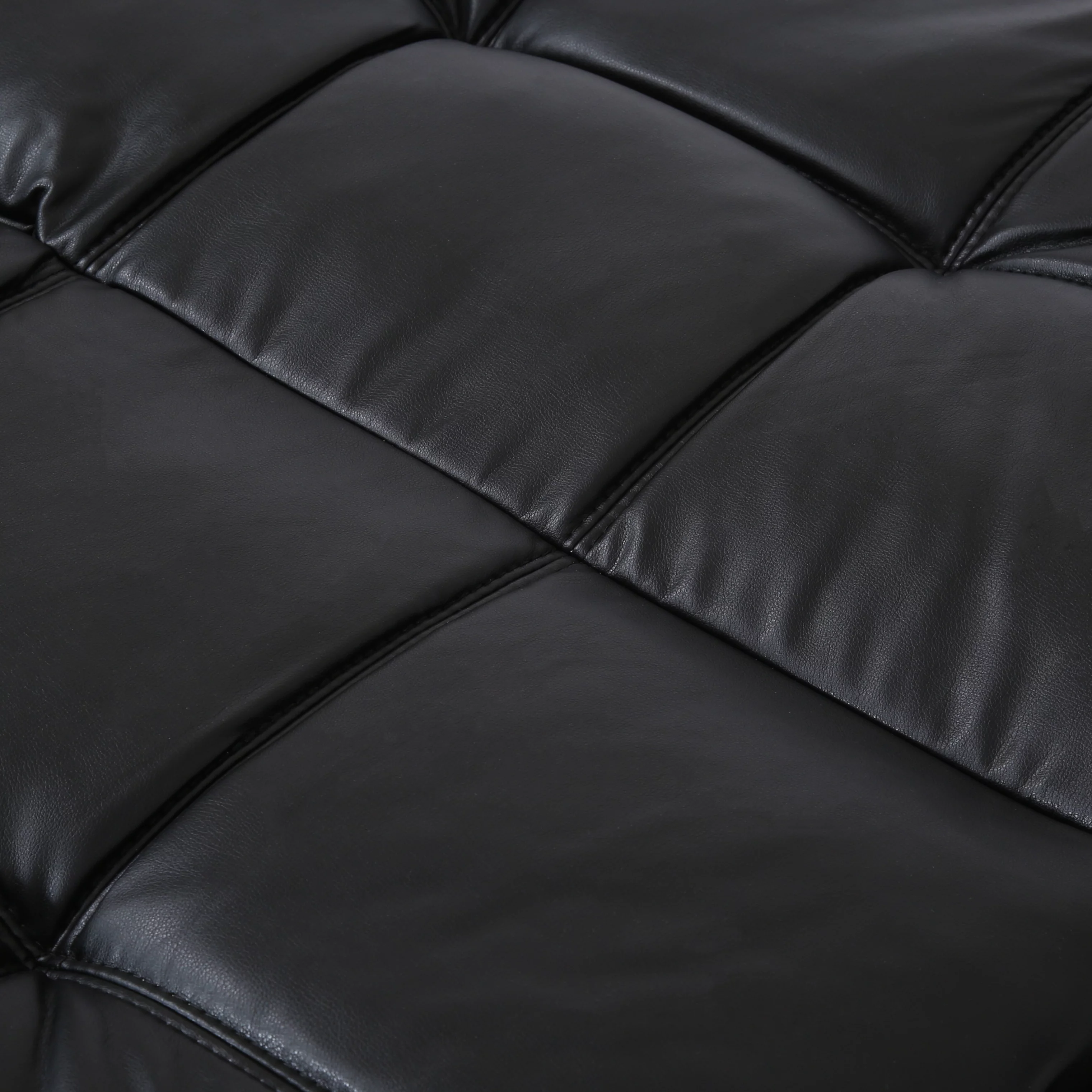 Futon Sofa Bed Faux Leather Convertible Couch with Adjustable Armrests, Modern Sleeper Daybed for Small Spaces