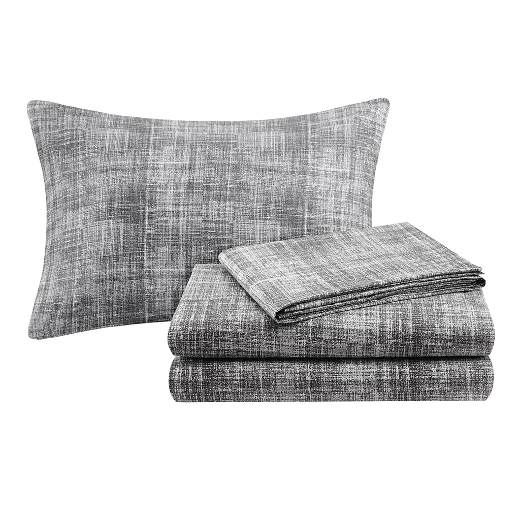 Gracie Mills Ianne Modern 9-Piece Watercolor Stripe Comforter Set with Cotton Bed Sheets - GRACE-5686