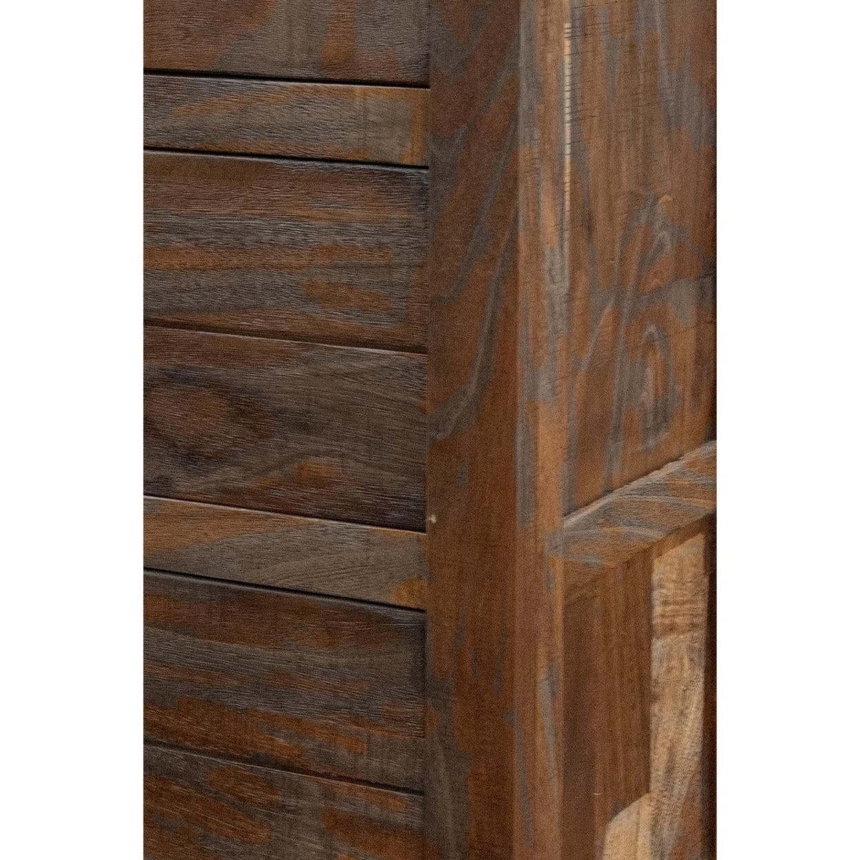 Elley 52 Inch Nightstand with 2 Drawers Parota Wood Rustic Brown and Gray- Saltoro Sherpi