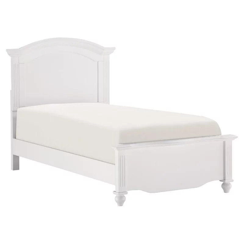 Lexicon Meghan 44 inches Traditional Wood and MDF Board Twin Bed in White