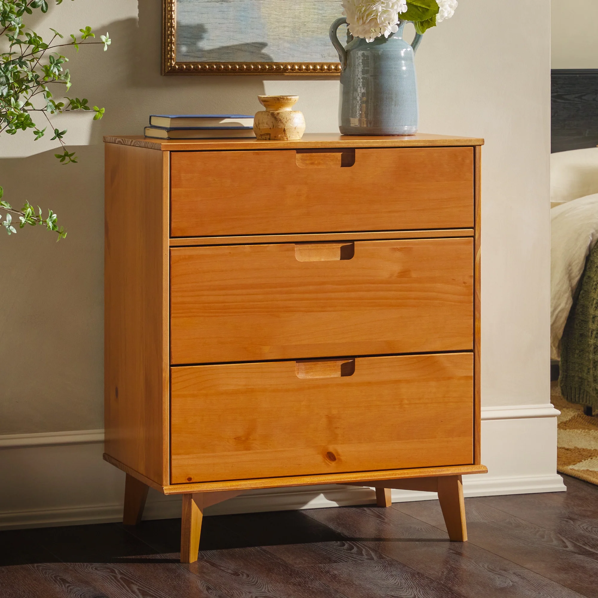Walker Edison Sonoma 3-Drawer Caramel Dresser