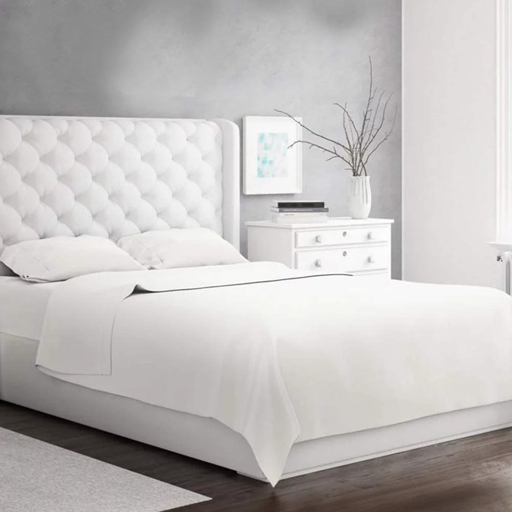 400-Thread Count Bed Sheets Italian Finish 100% Egyptian Cotton 4-PCs - Sheet Set, Fits Mattress Upto 21