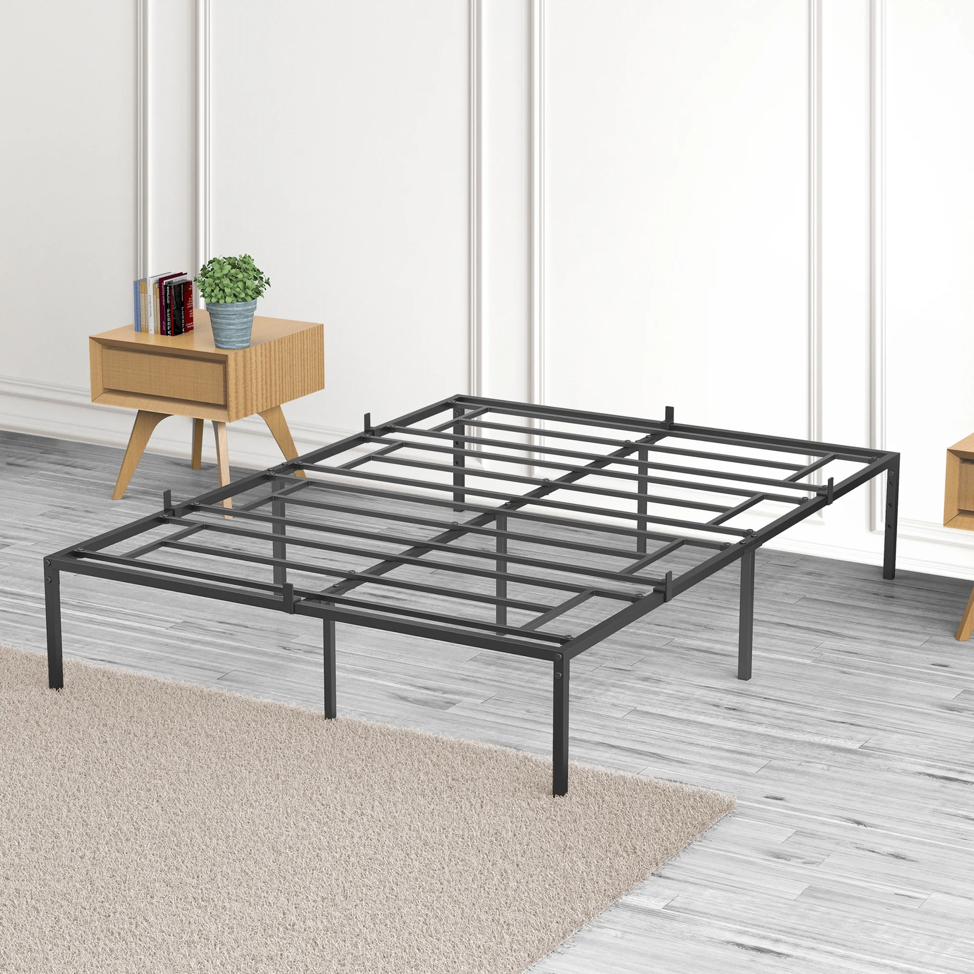 GAOMON Full Bed Frames No Box Spring Needed, 14 Inch Black Metal Full Bed Frame, Noise Free, Easy Assembly(Full)