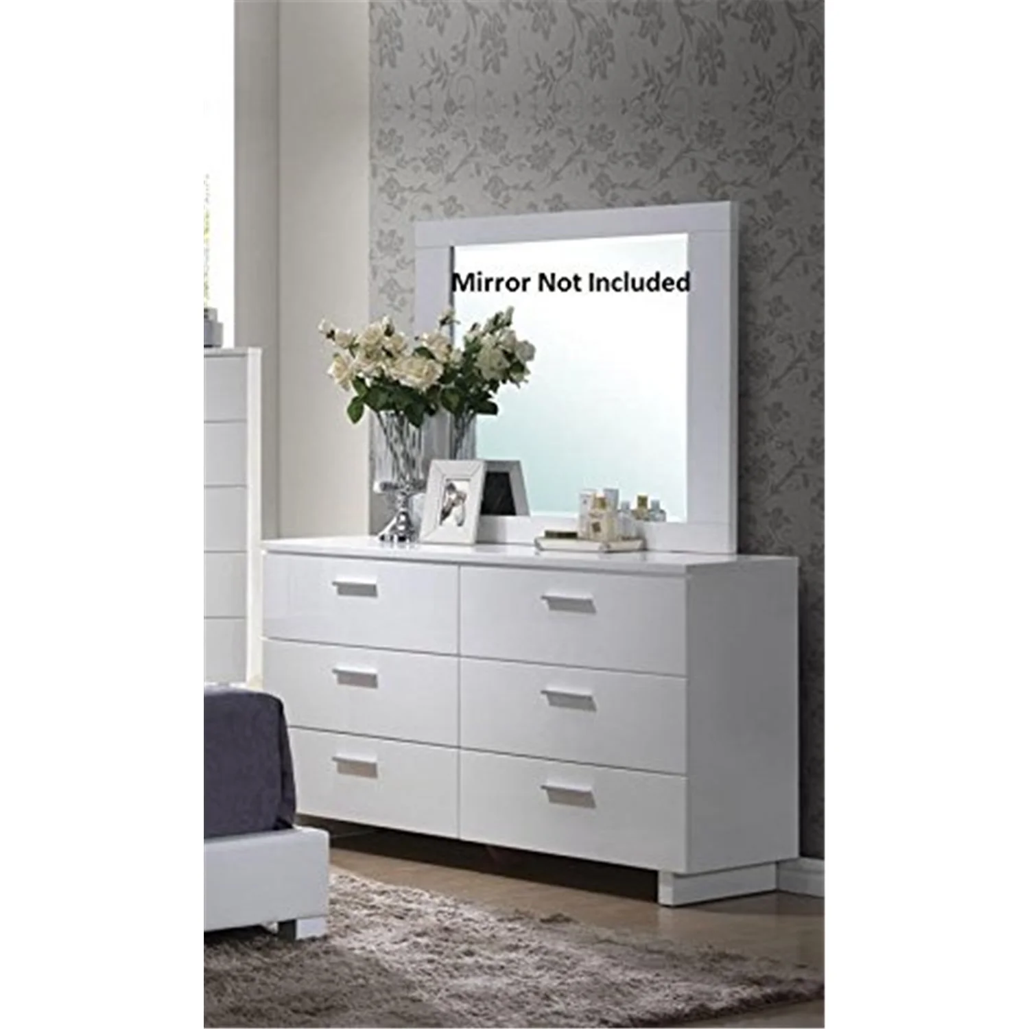 ACME Lorimar 6 Drawer Dresser in White