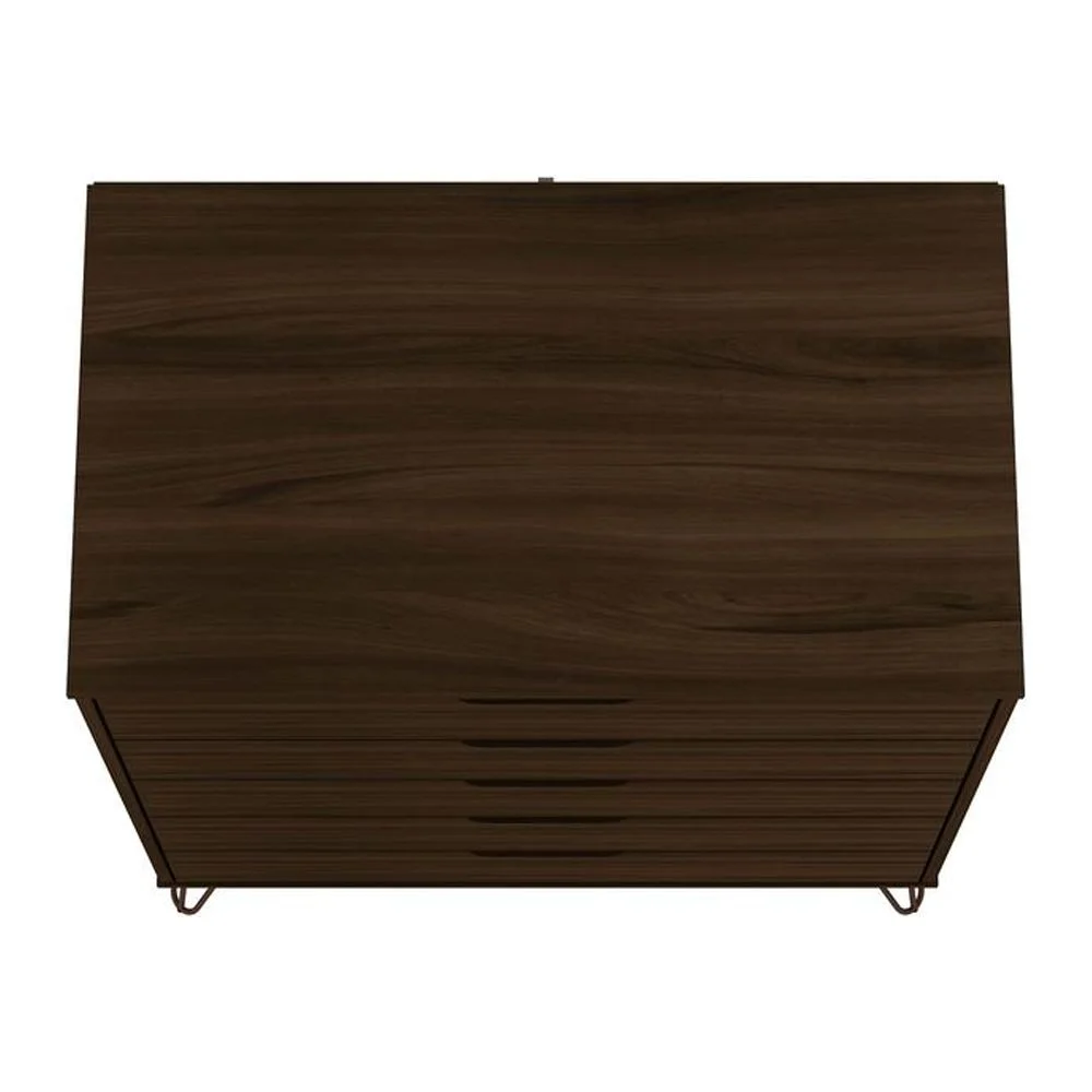 Rockefeller White 5-Drawer Dresser and 2-Drawer Nightstand Set